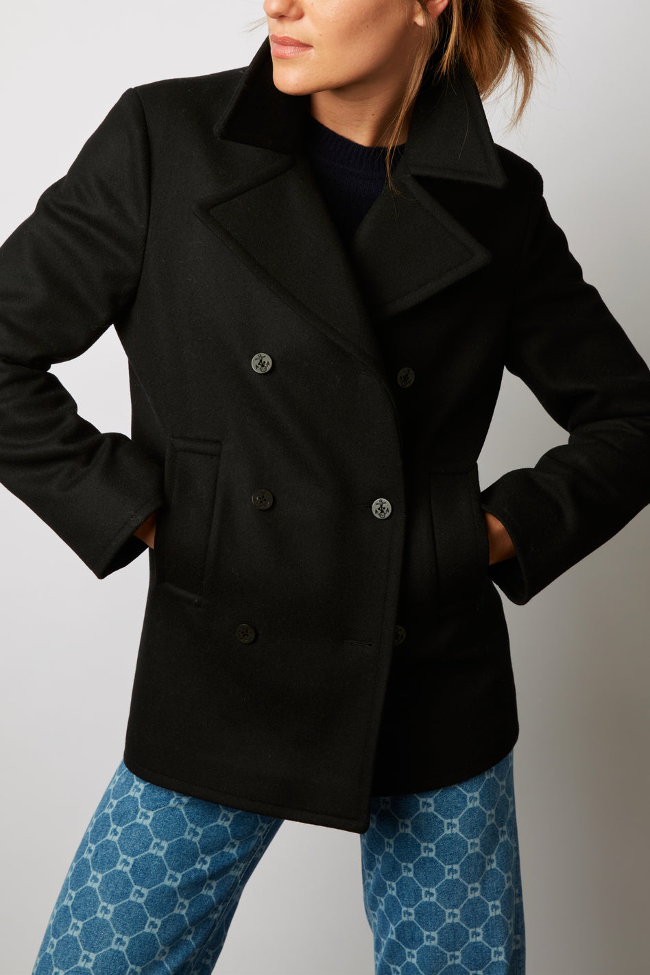 Caban court en laine vierge - LAOURA Faume - seconde main