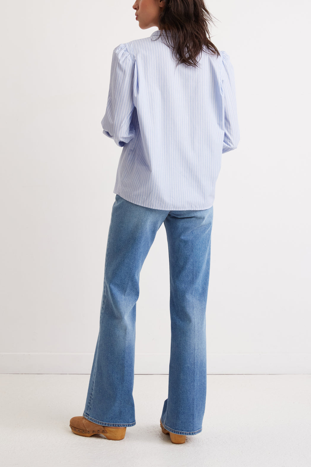 Chemise en popeline de coton à rayures- CLARENCE Faume - seconde main