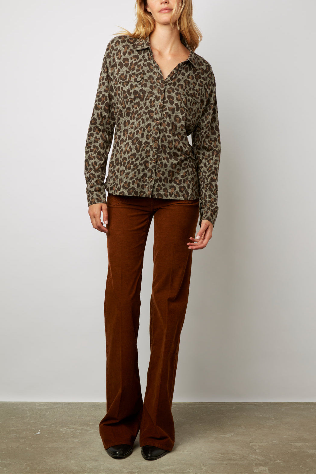 Chemise en coton imprimé Léopard - ABIGAEL Faume - seconde main