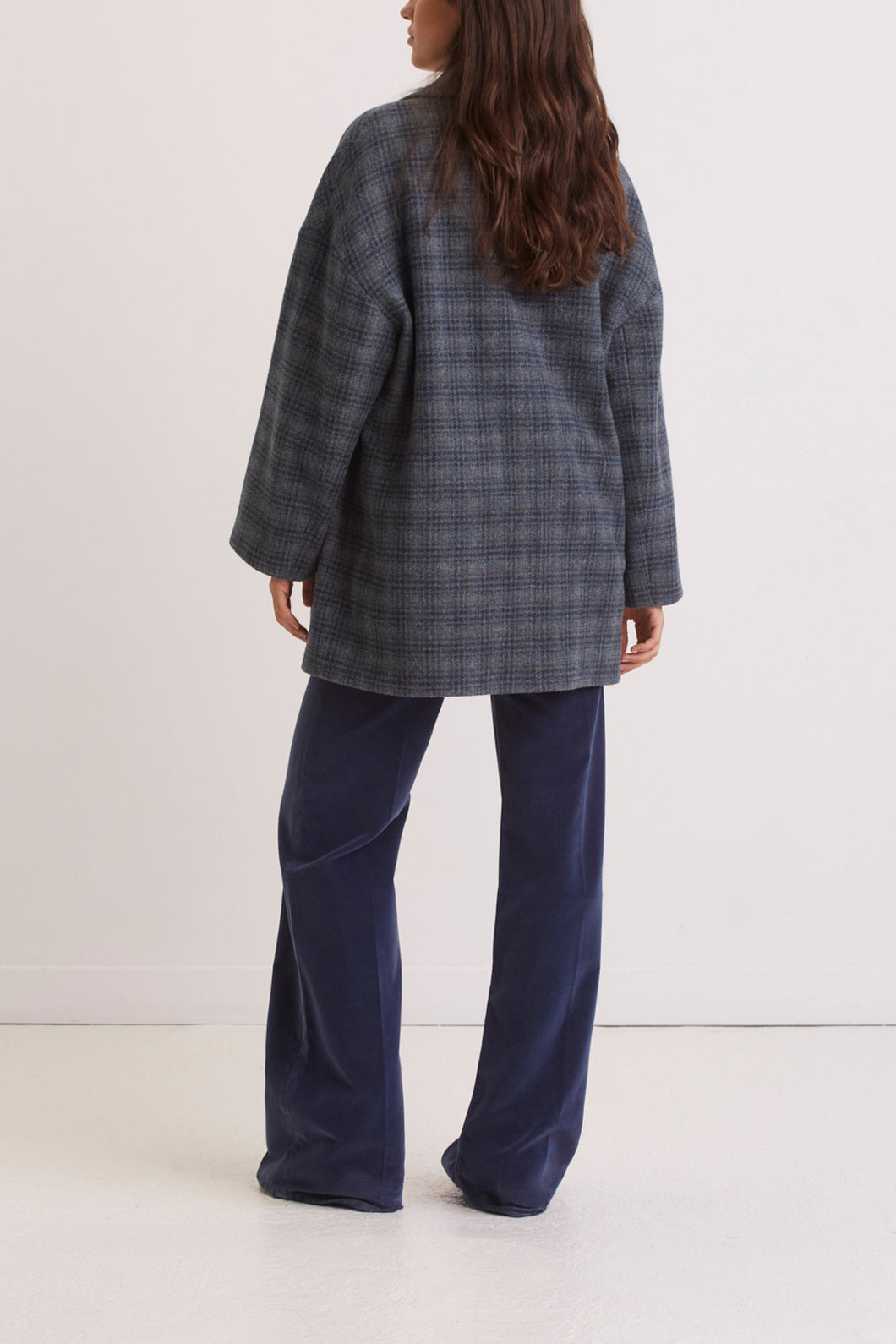 Manteau croisé à carreaux - SOLANGE Faume - seconde main