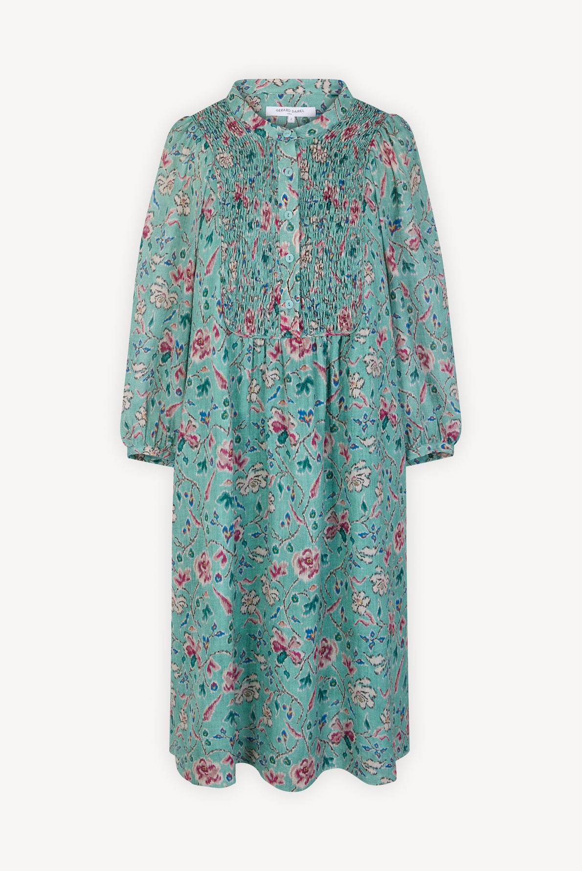 Robe à plastron smocké - JIA Faume - seconde main