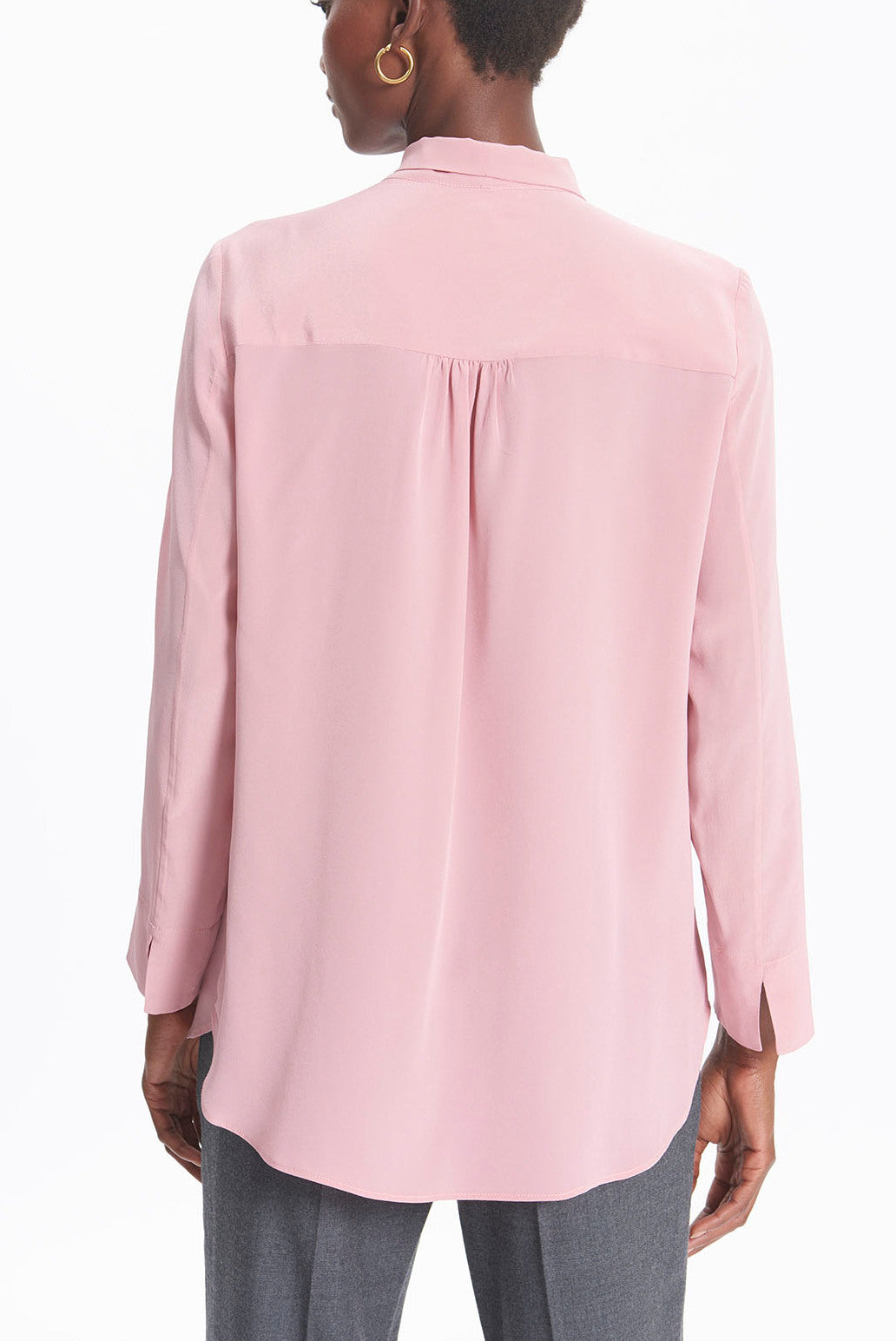MADDIE - Blouse en soie lavallière Faume - seconde main