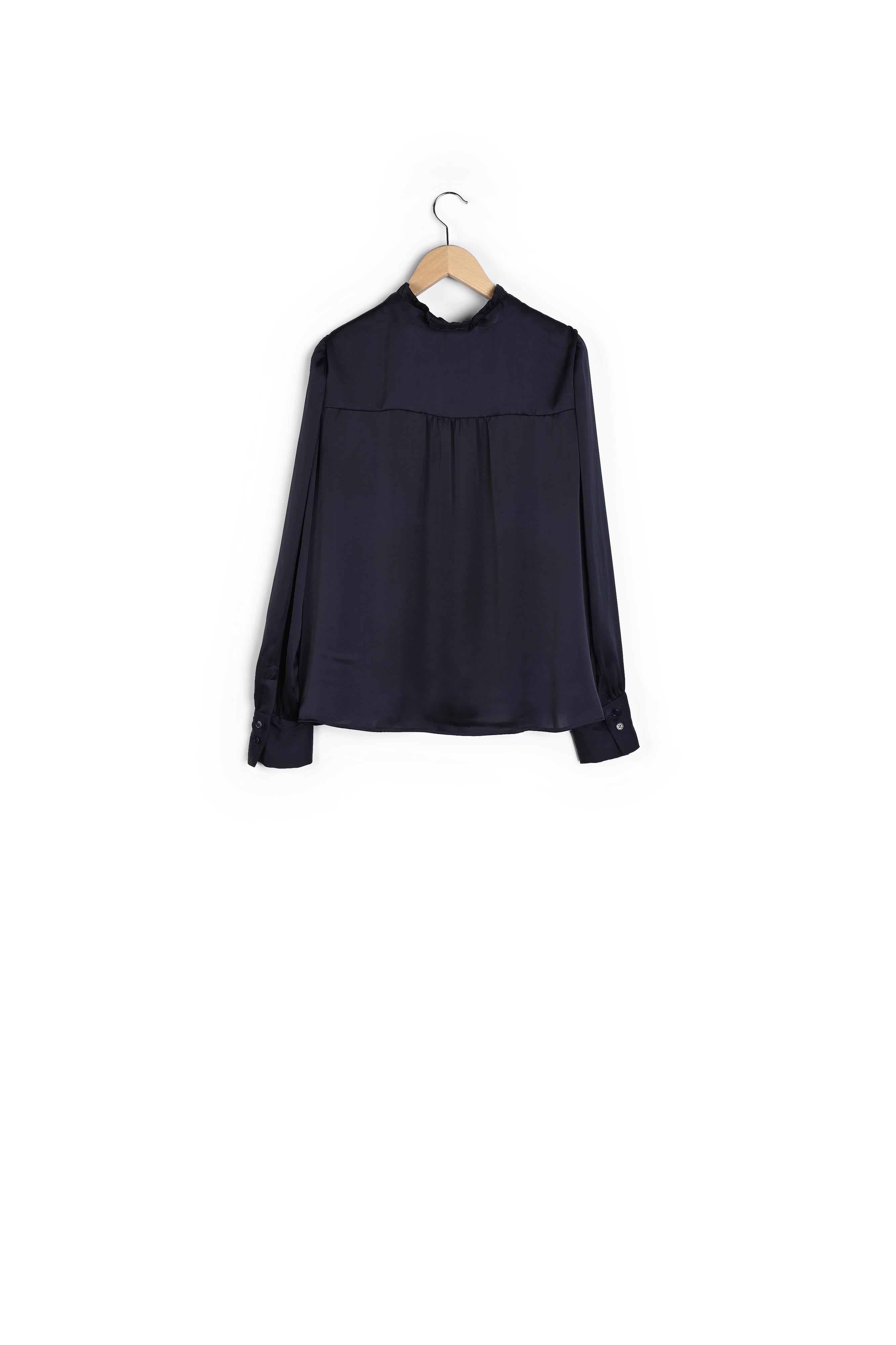 Chemise satinée avec col volanté - CHIRAZ Faume - seconde main