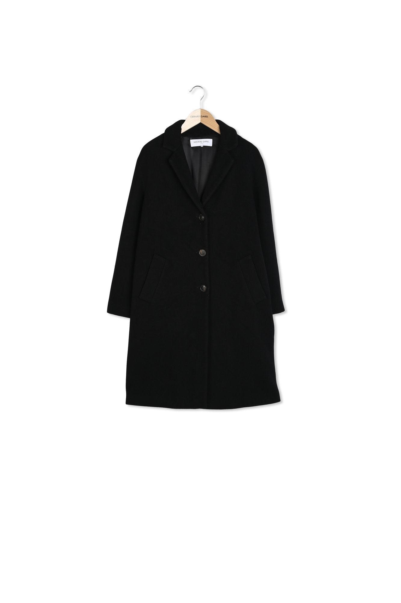 Manteau droit en laine et cachemire - SIM Faume - seconde main