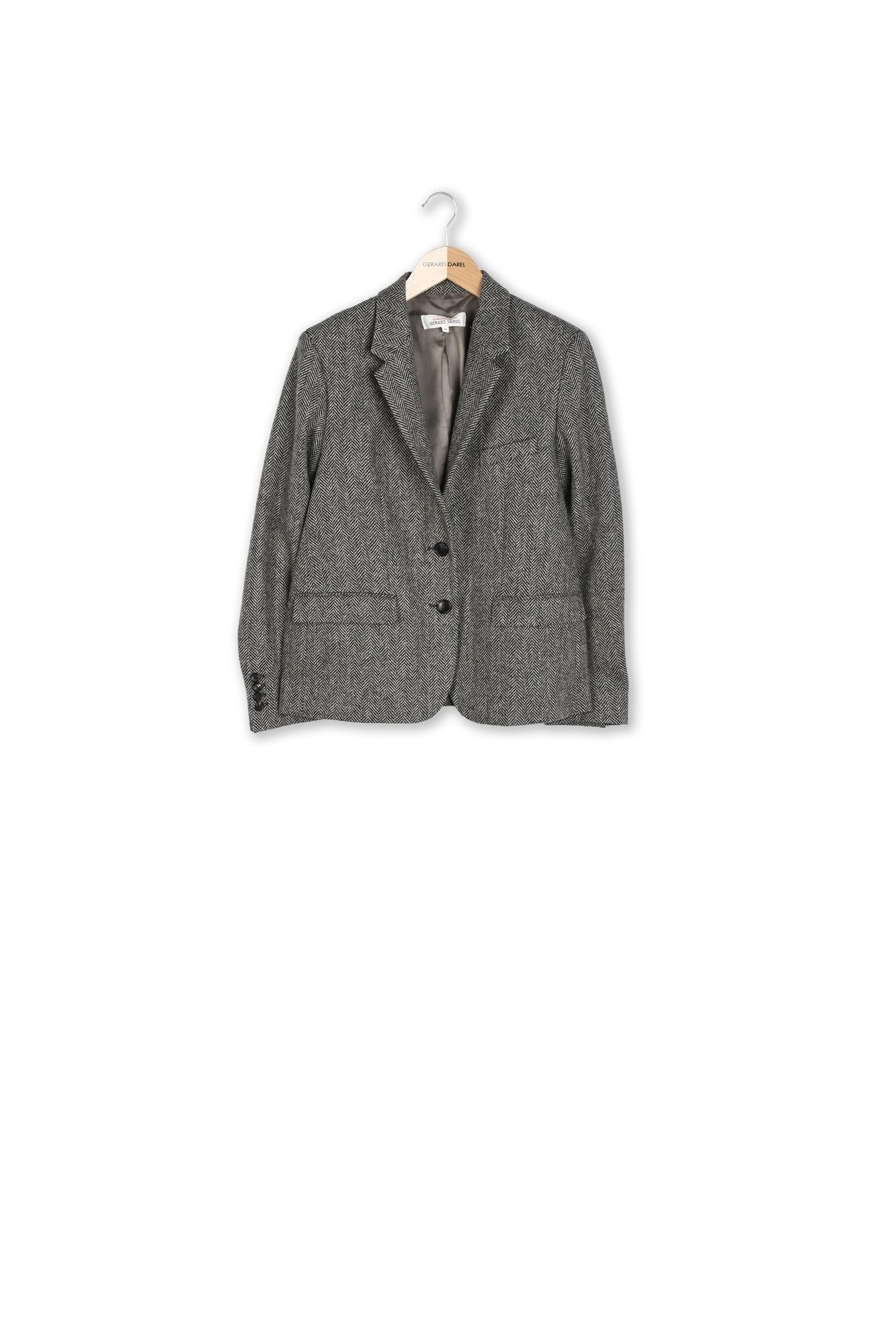 Veste à chevrons en laine - EDDIE Faume - seconde main