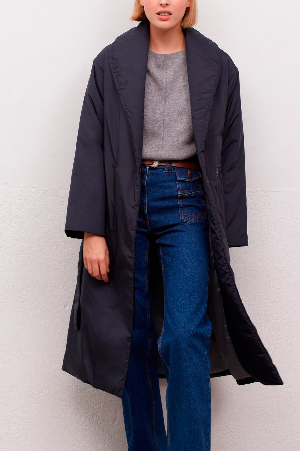 Doudoune longue col châle - SAO Faume - seconde main