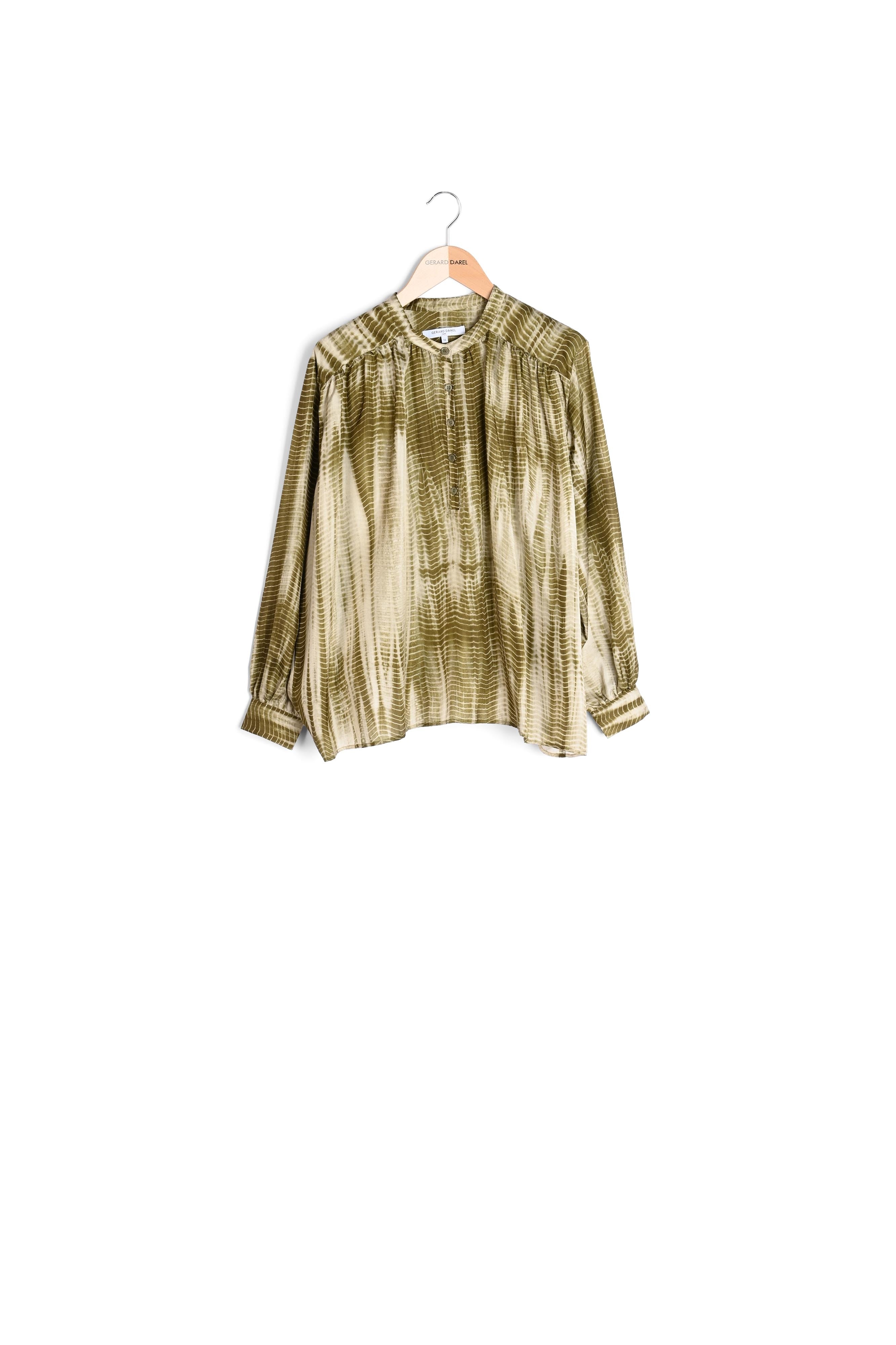 NAIM - Blouse en soie Tie and Dye Faume - seconde main