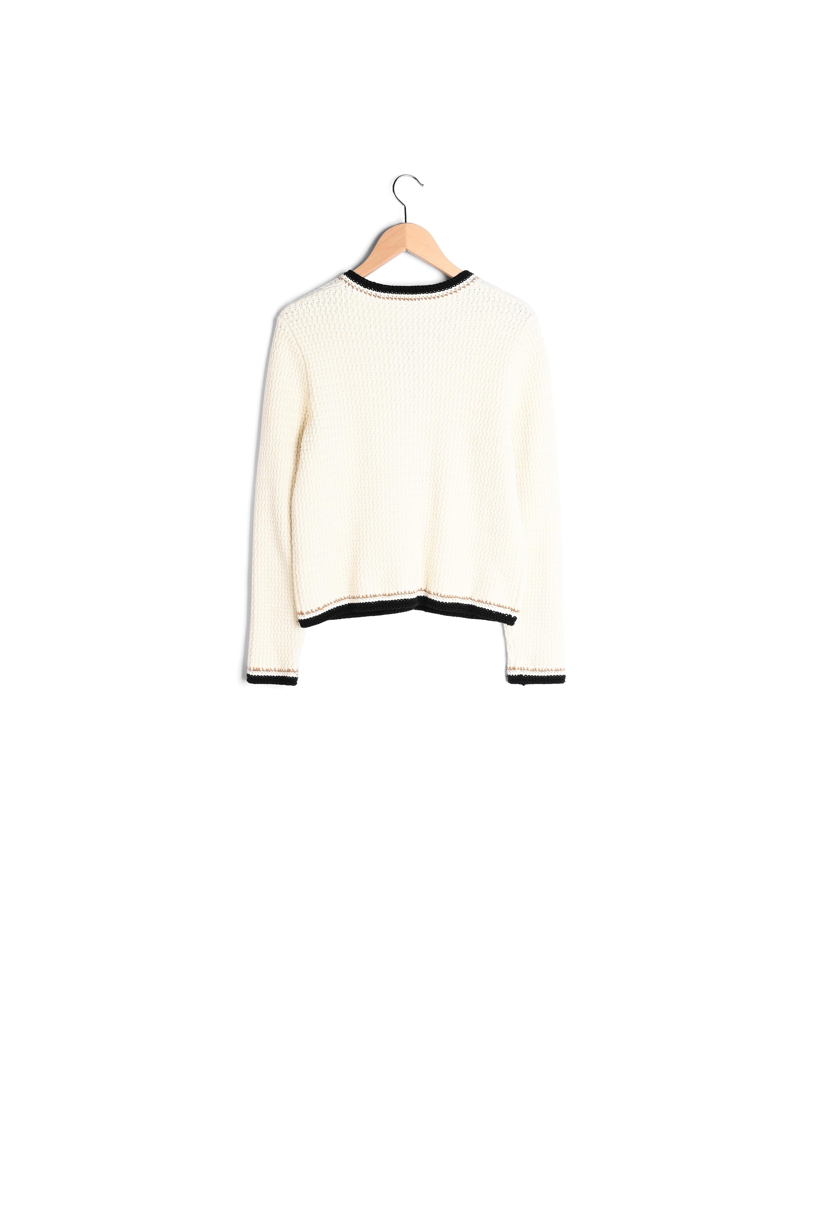 Gilet en crochet effet tweed - LOEVE Faume - seconde main