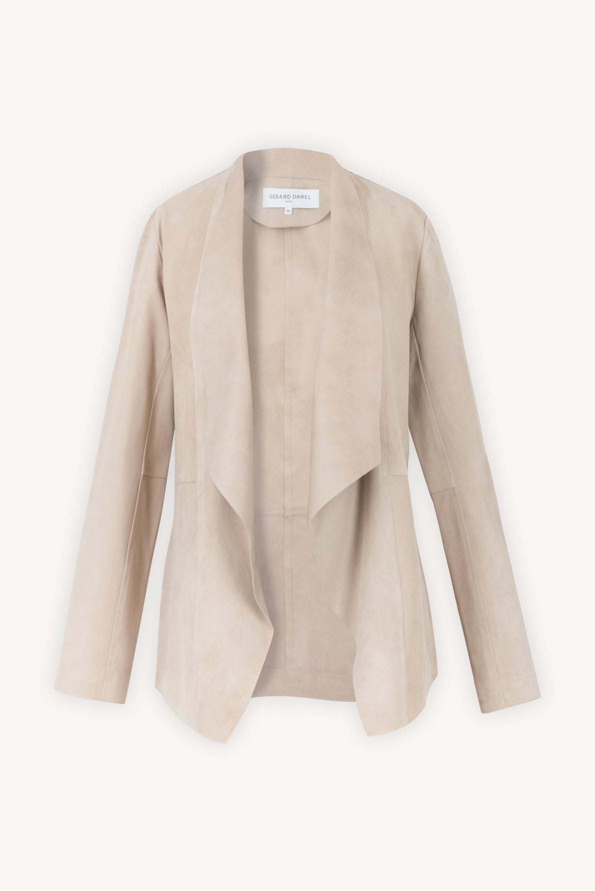 GAETANA - Veste en chèvre velours à pointes libres Faume - seconde main