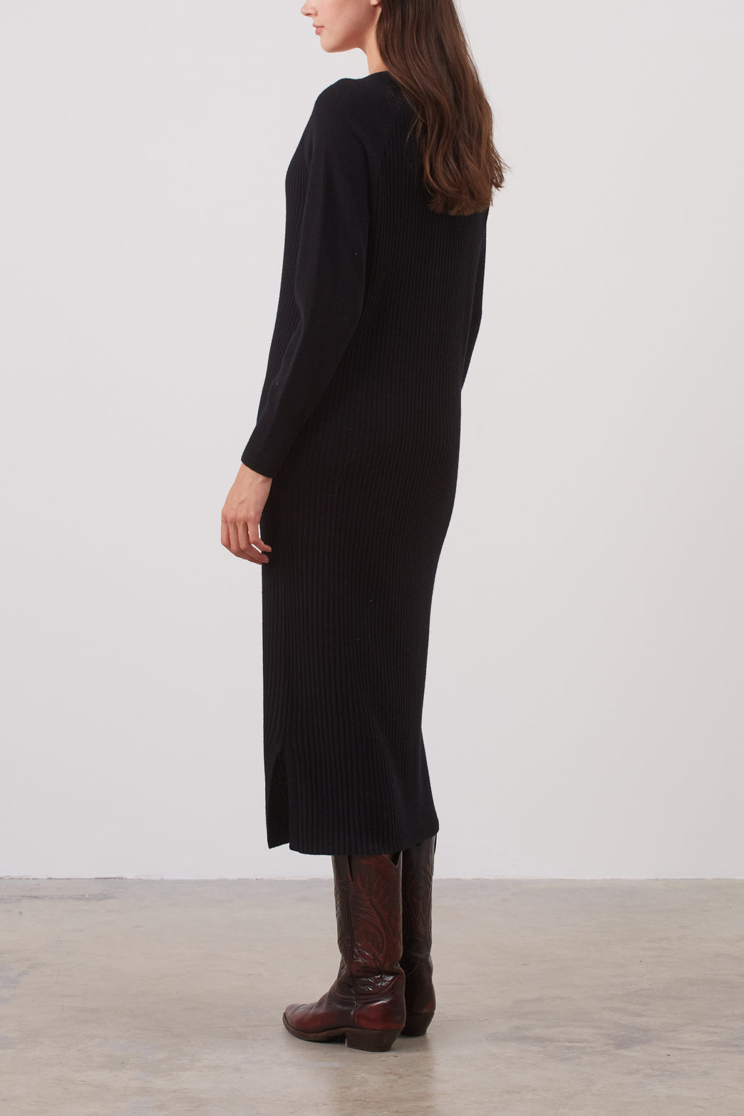 Robe midi en maille côtelée - JACK Faume - seconde main