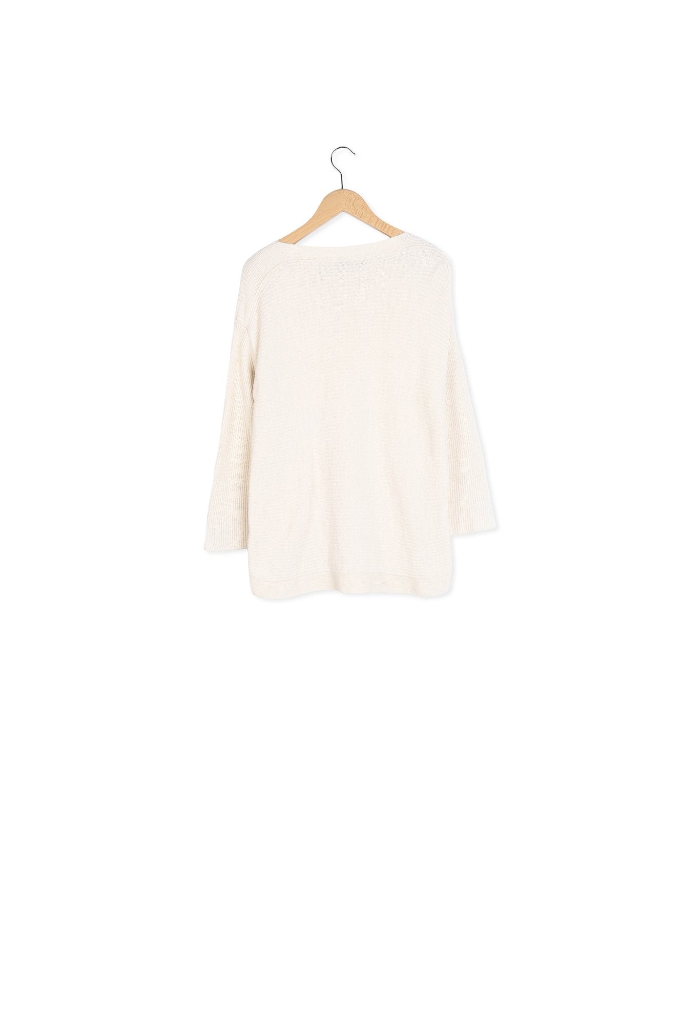 EDDYTH - Pull boutonné en lin et coton Faume - seconde main