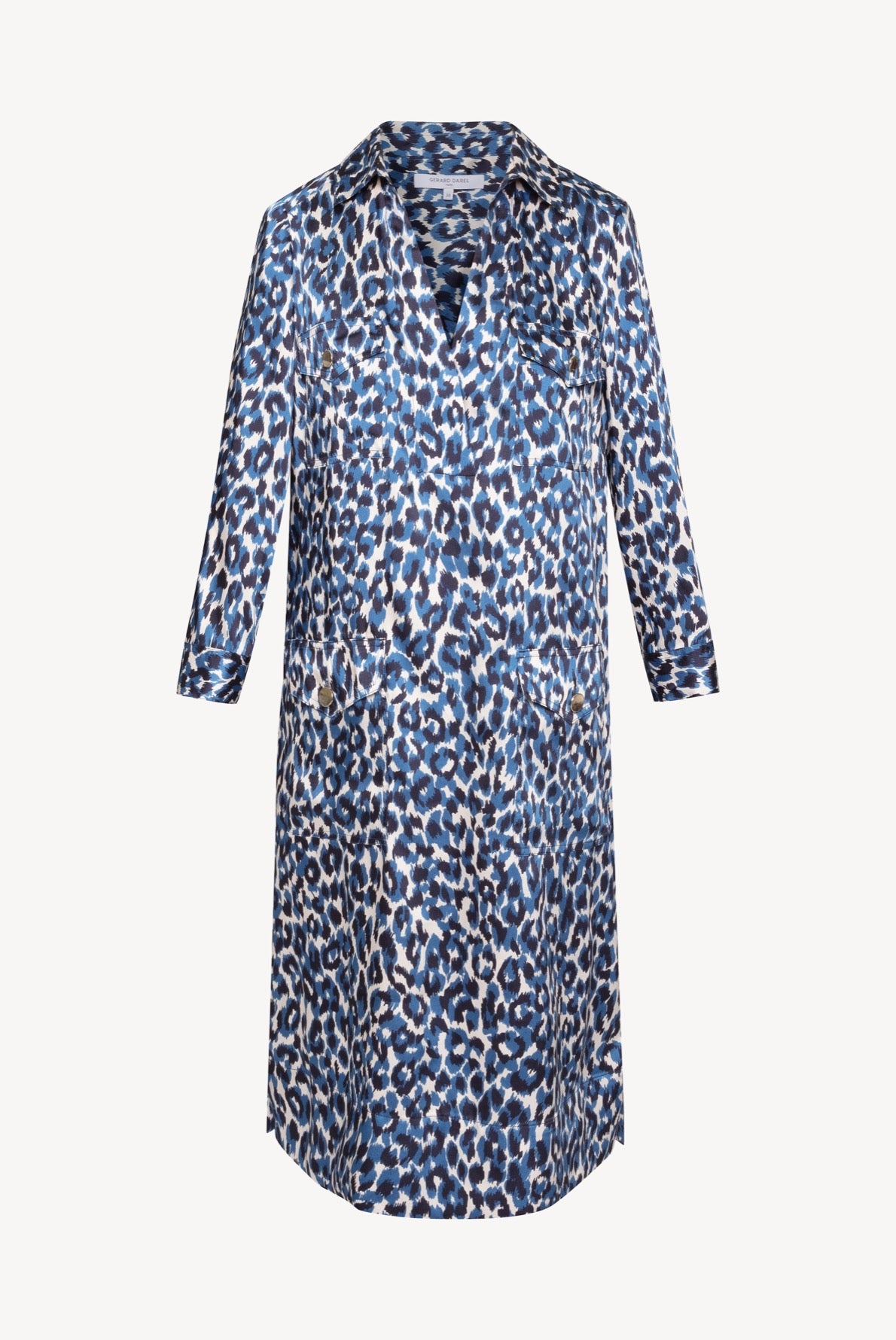 SOLANGE - Robe-chemise courte imprimée Faume - seconde main