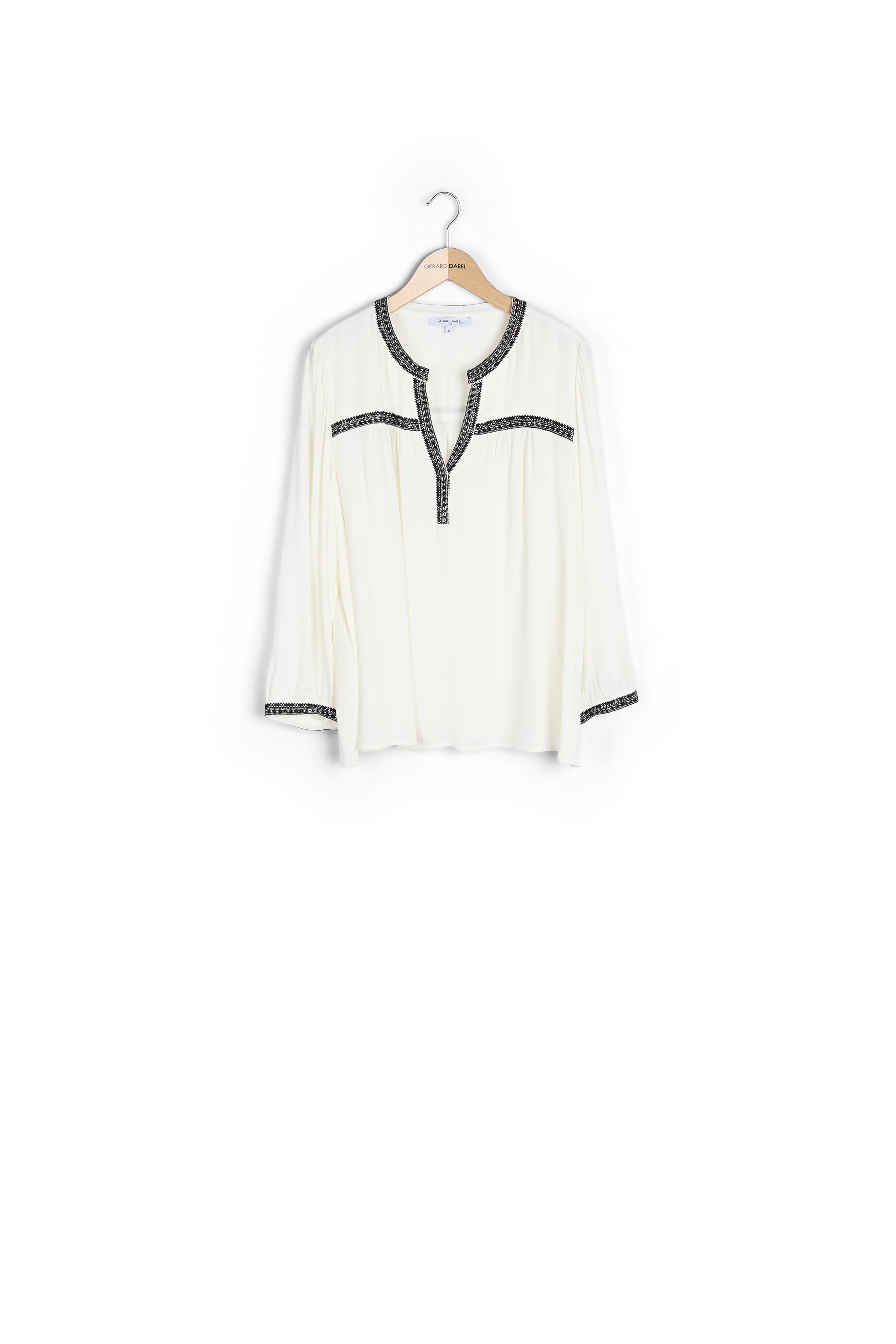 NOA - blouse en crêpe avec broderies Faume - seconde main
