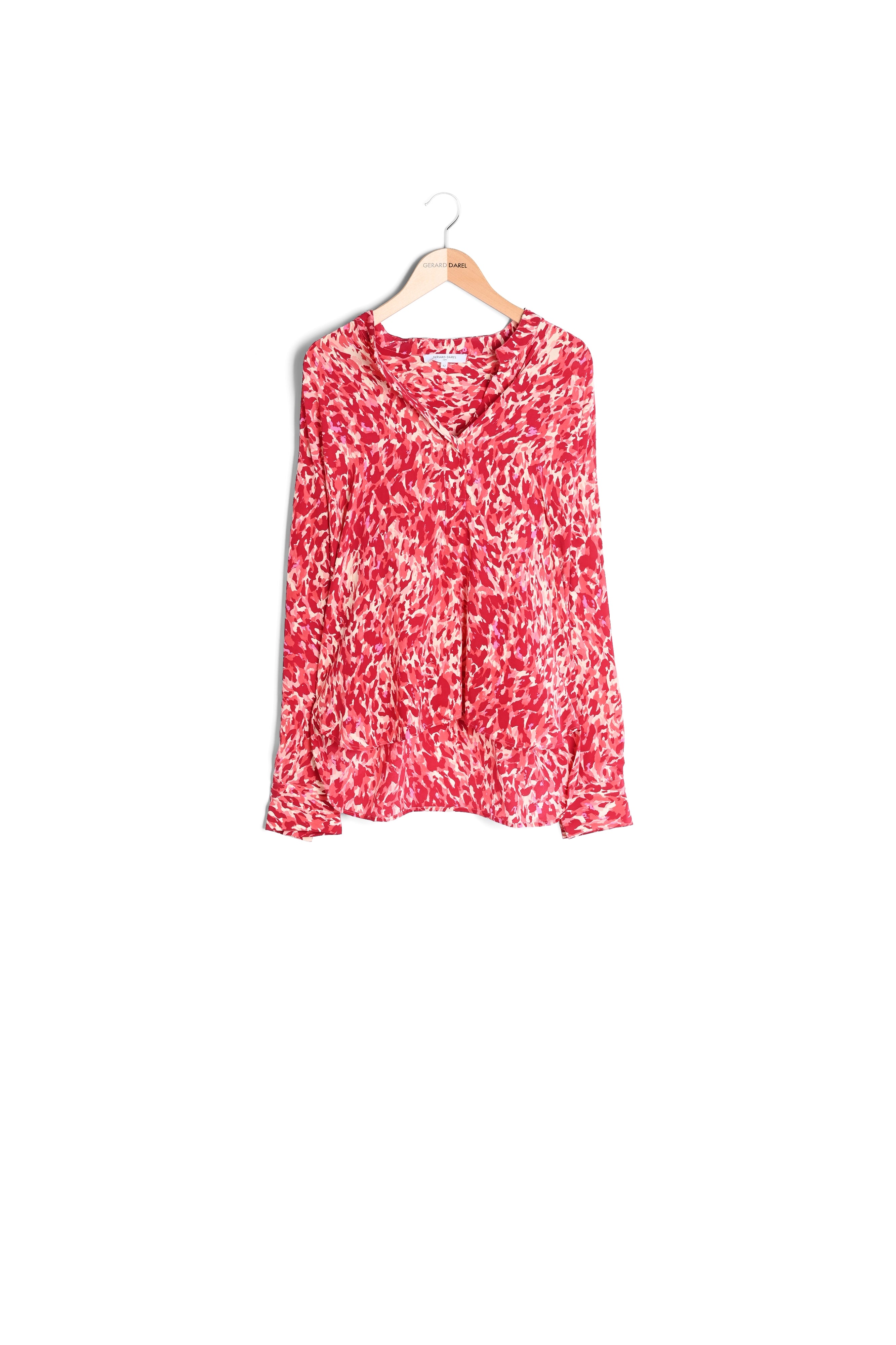 NORA - Blouse imprimée en soie crêpe de Chine Faume - seconde main