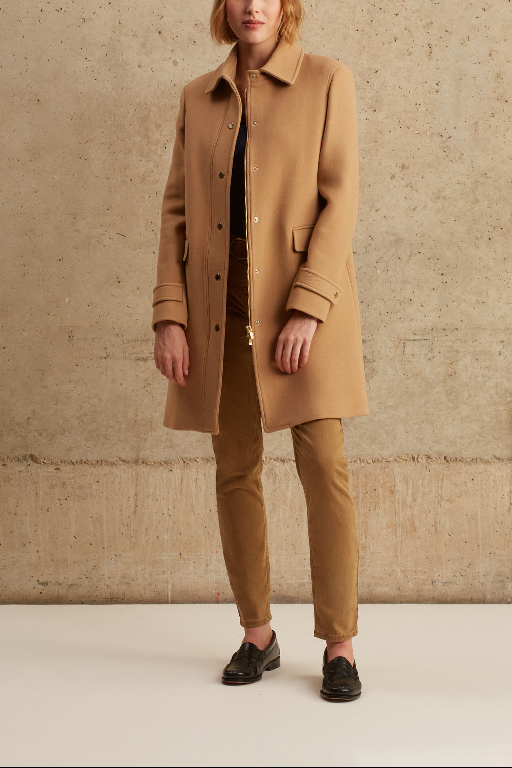 Manteau droit à bouton-pressions - SYRA Faume - seconde main