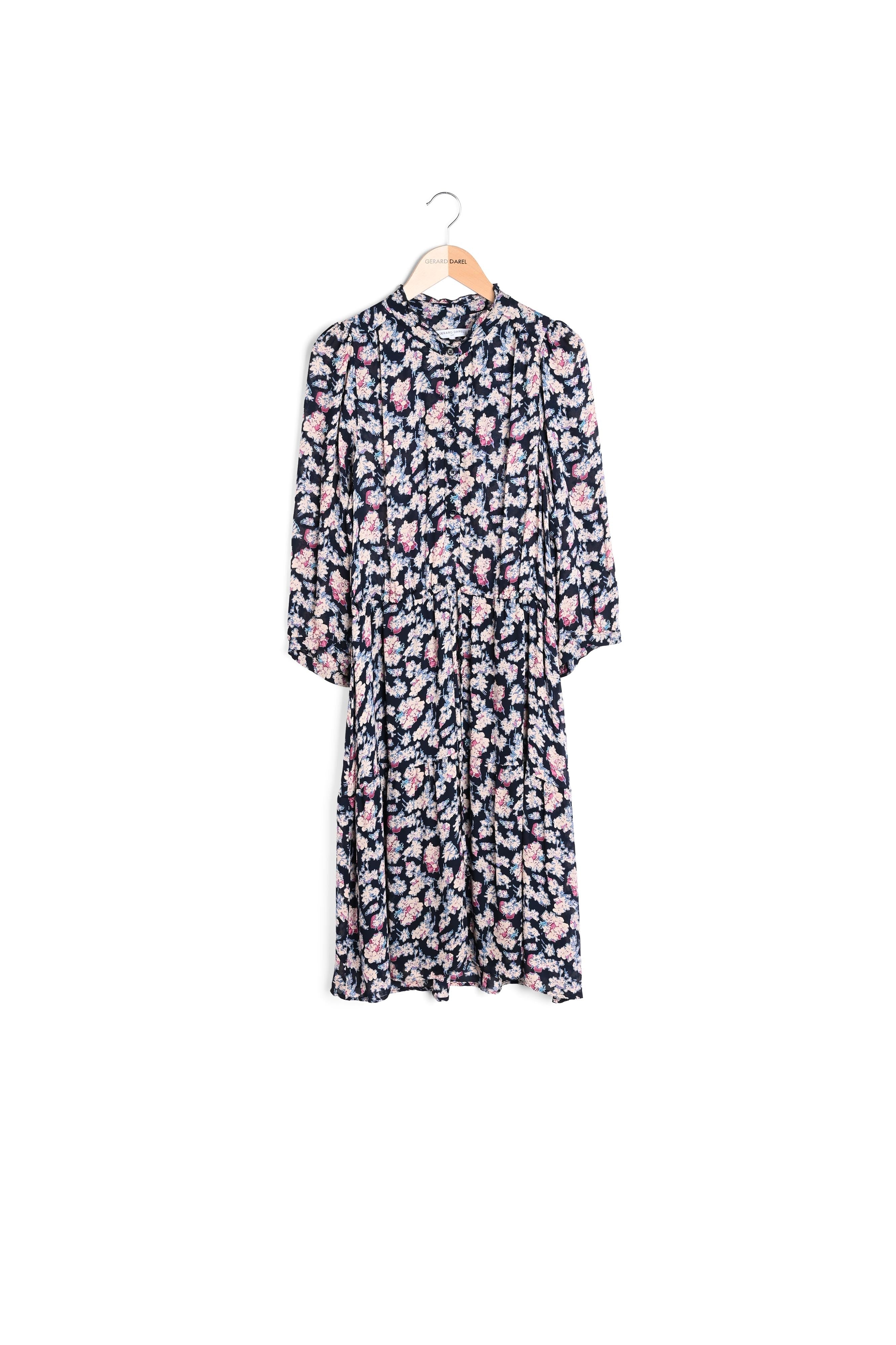 Robe en voile fleuri avec liens à nouer à la taille - JADE Faume - seconde main