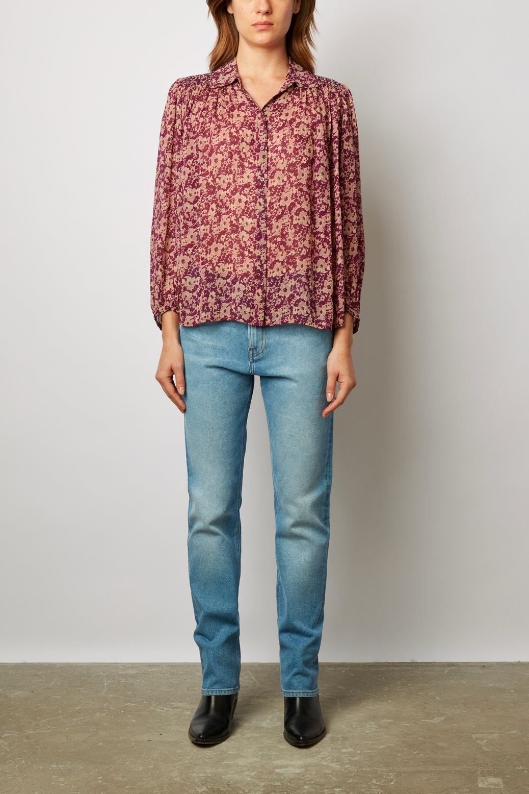 Chemise en mousseline à fleurs - CHELSEA Faume - seconde main