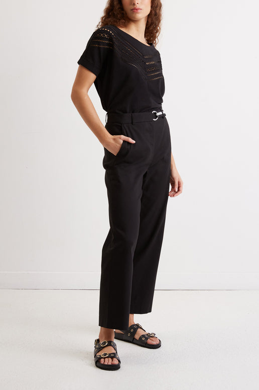 Pantalon droit en coton -  EILEEN Faume - seconde main
