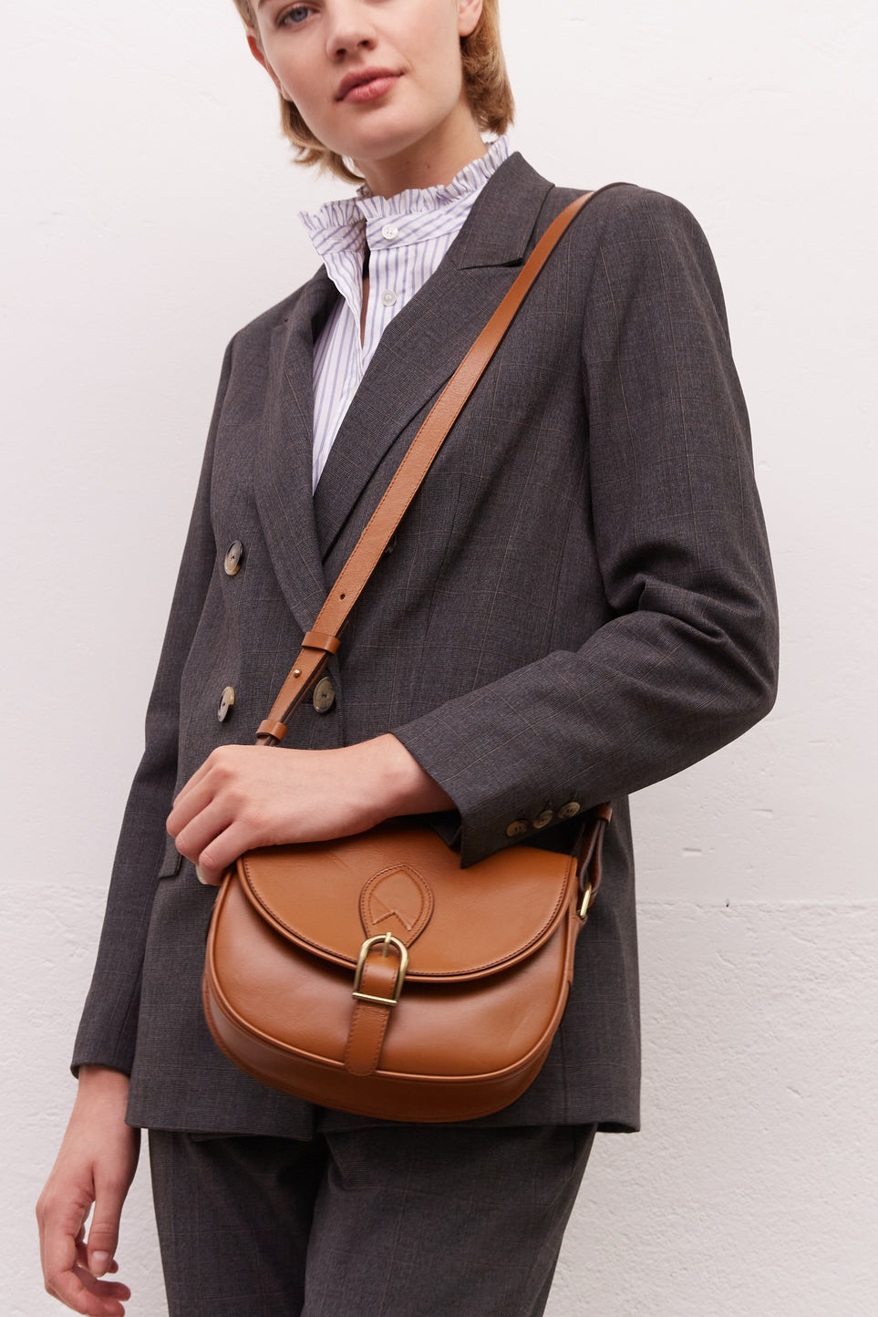 Veste à carreaux à double boutonnage - NORA Faume - seconde main