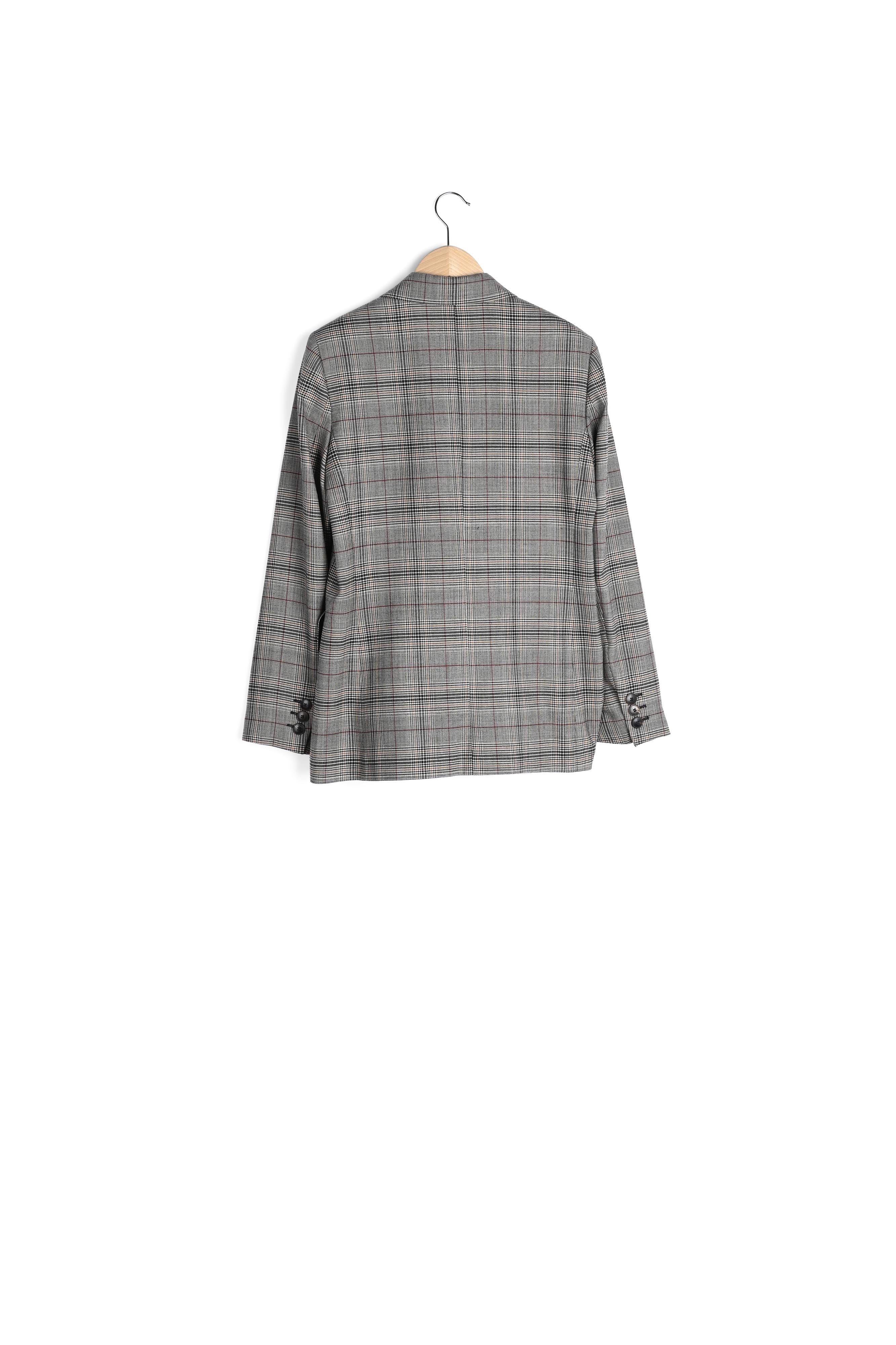 Veste de blazer à imprimé prince de galles - BONNIE Faume - seconde main