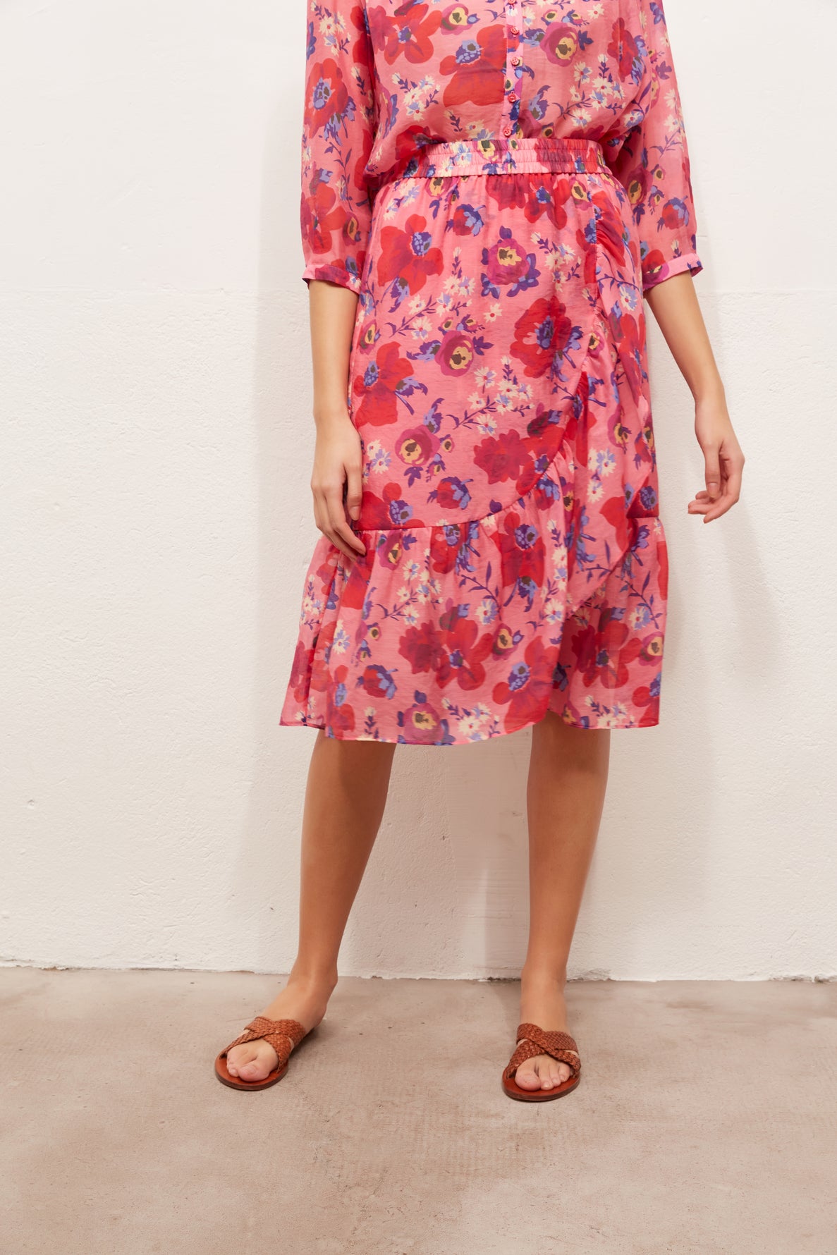 LICCIA - Jupe portefeuille à volant Faume - seconde main