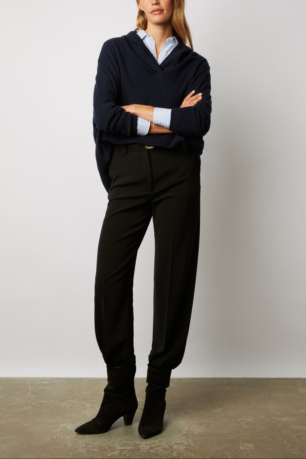 Pull oversize à capuche en cachemire - LALOU Faume - seconde main