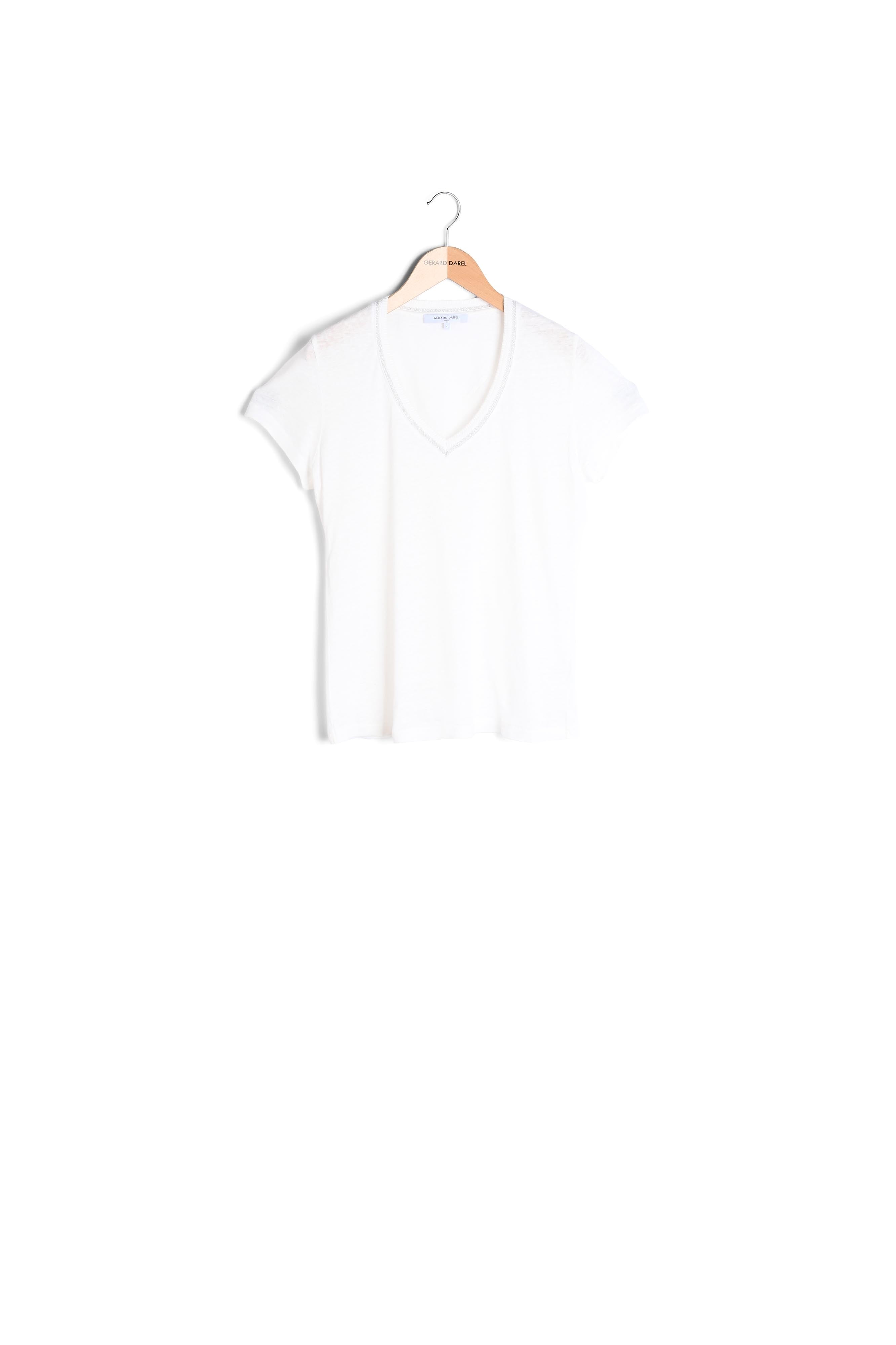 T-shirt V en lin - MINDY Faume - seconde main