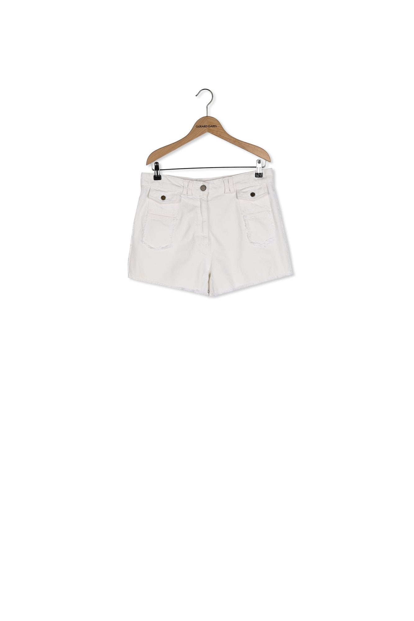 Short écru en denim frangé - FAREL Faume - seconde main