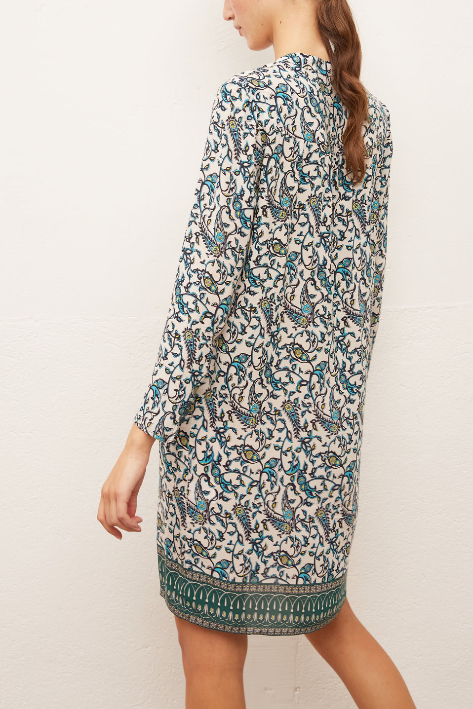 SHAILY - Robe-chemise courte en soie imprimée Faume - seconde main