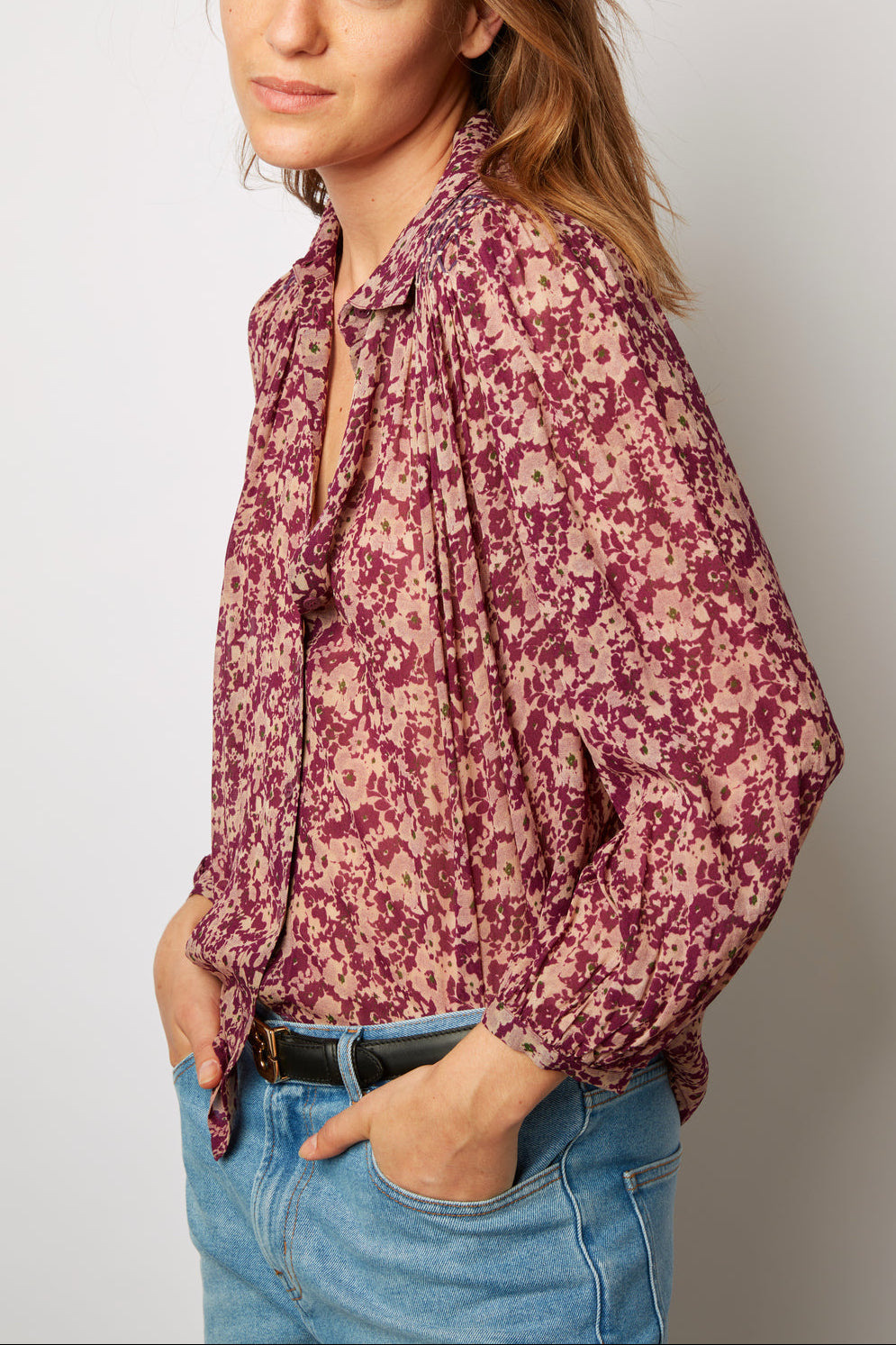 Chemise en mousseline à fleurs - CHELSEA Faume - seconde main