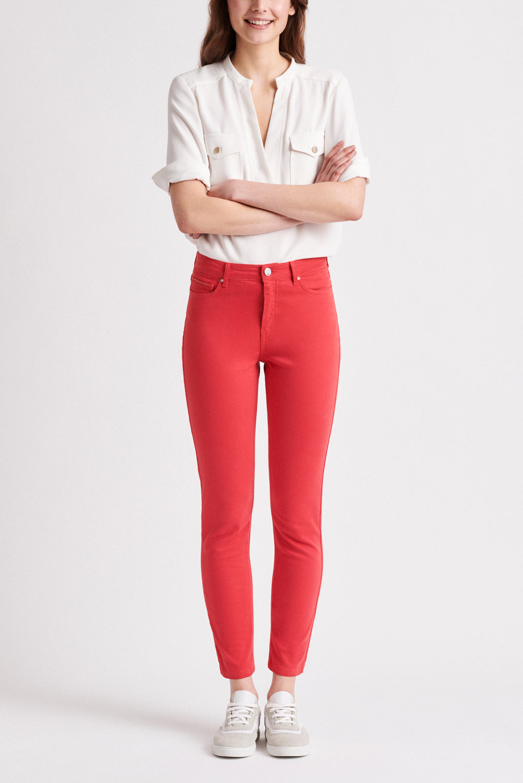 MYRIAM - pantalon slim 7/8 en coton stretch Faume - seconde main
