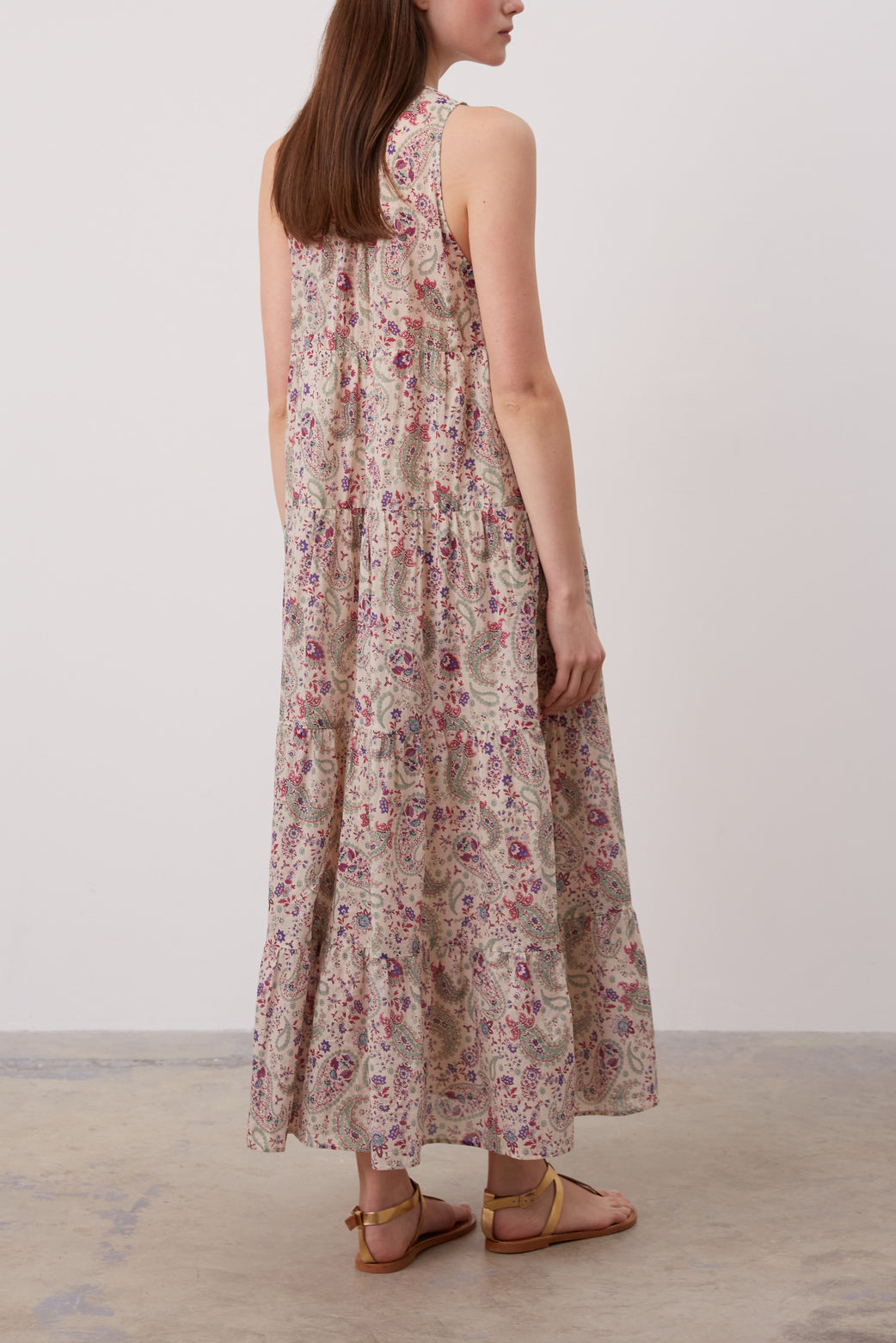 Robe longue en voile de coton - JAHNAEL Faume - seconde main