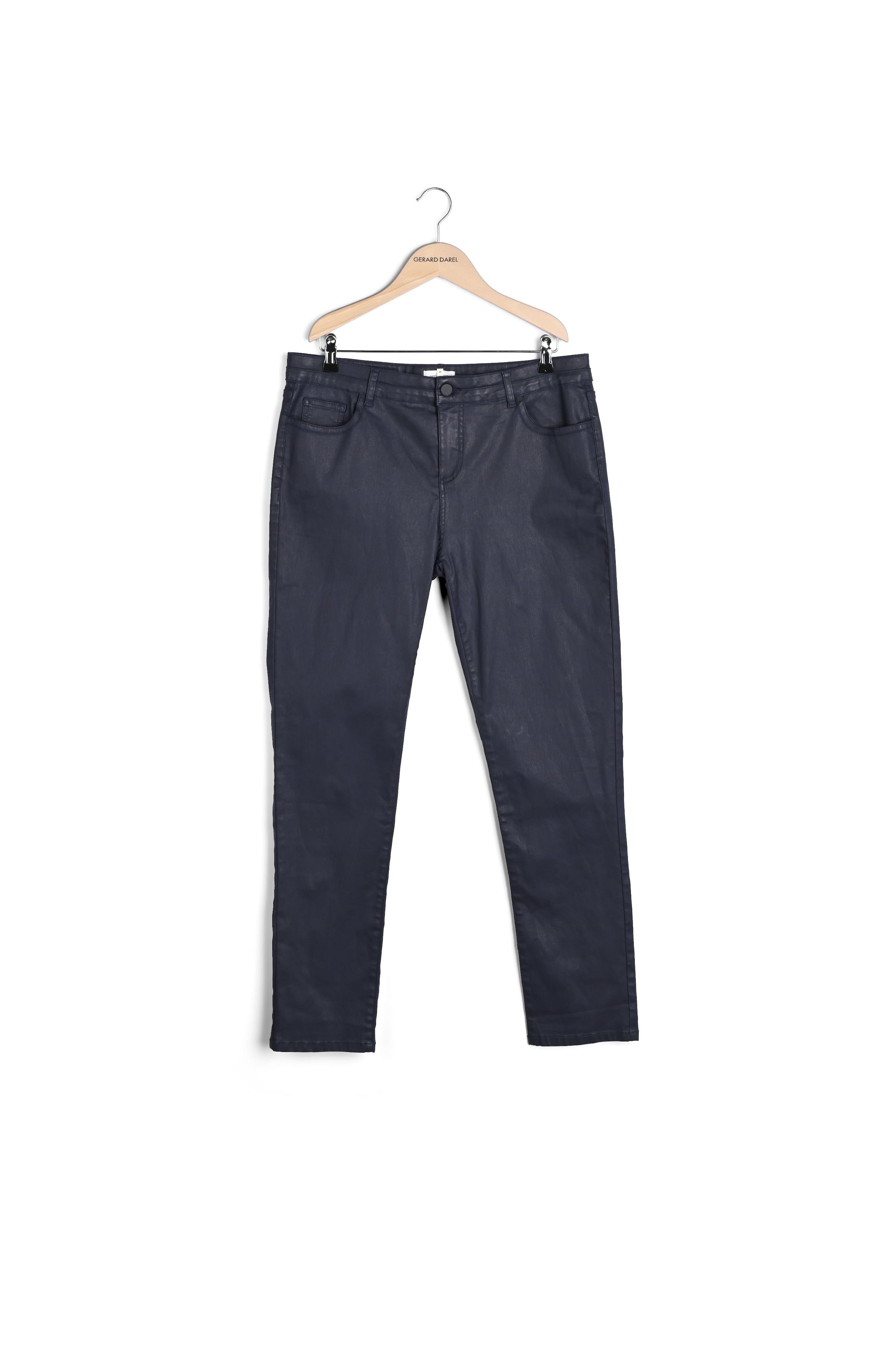 MAUREEN - pantalon slim en coton enduit Faume - seconde main