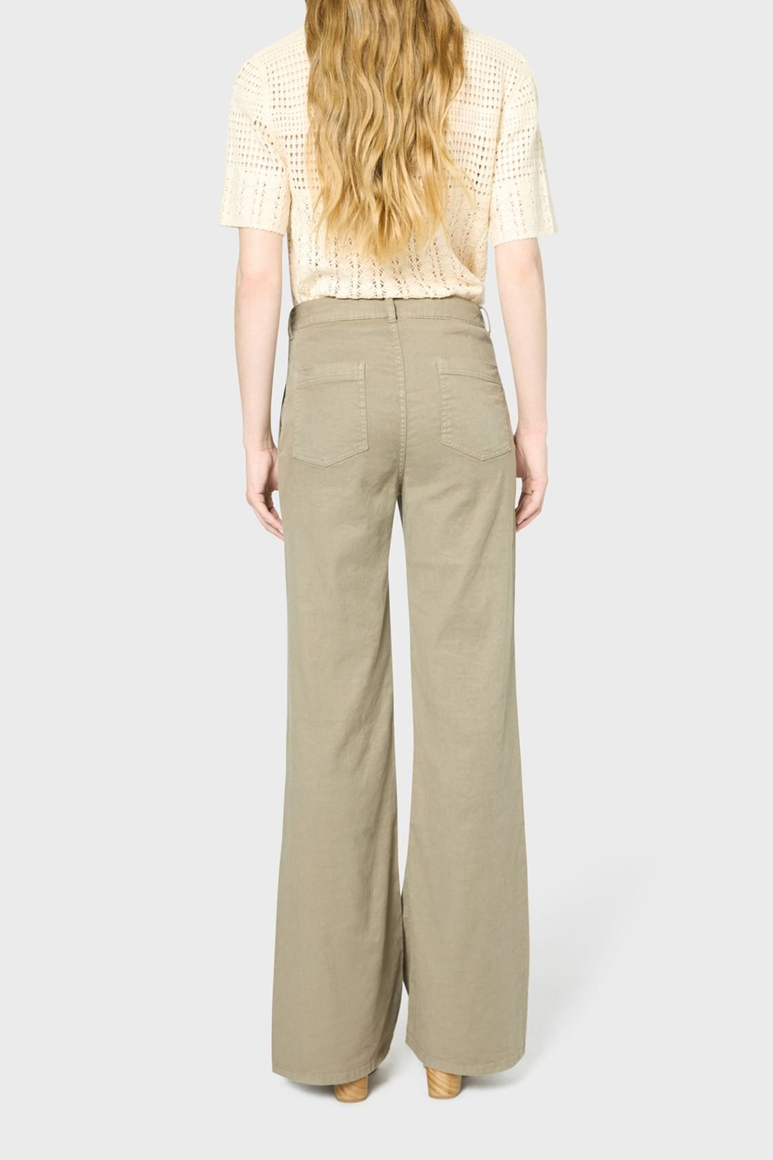 Pantalon large en lin et coton - LOREEN Faume - seconde main