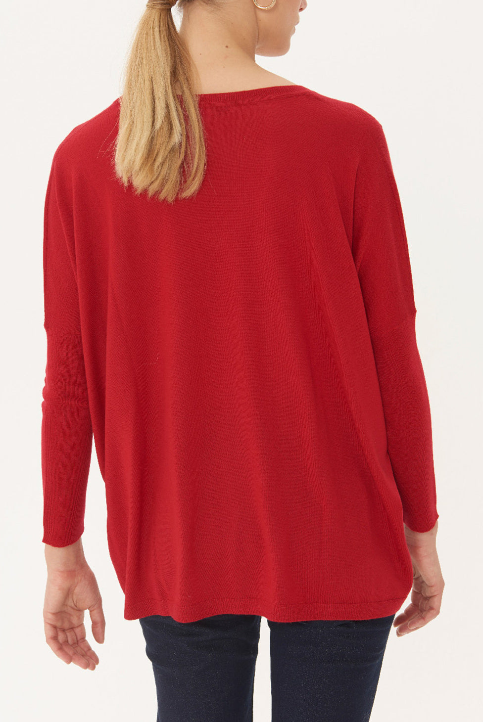 SALY  - Pull V oversize en laine fine Faume - seconde main