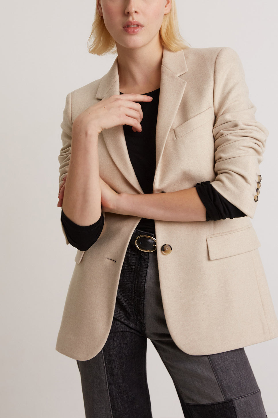 Veste tailleur en laine sergée - NESS Faume - seconde main