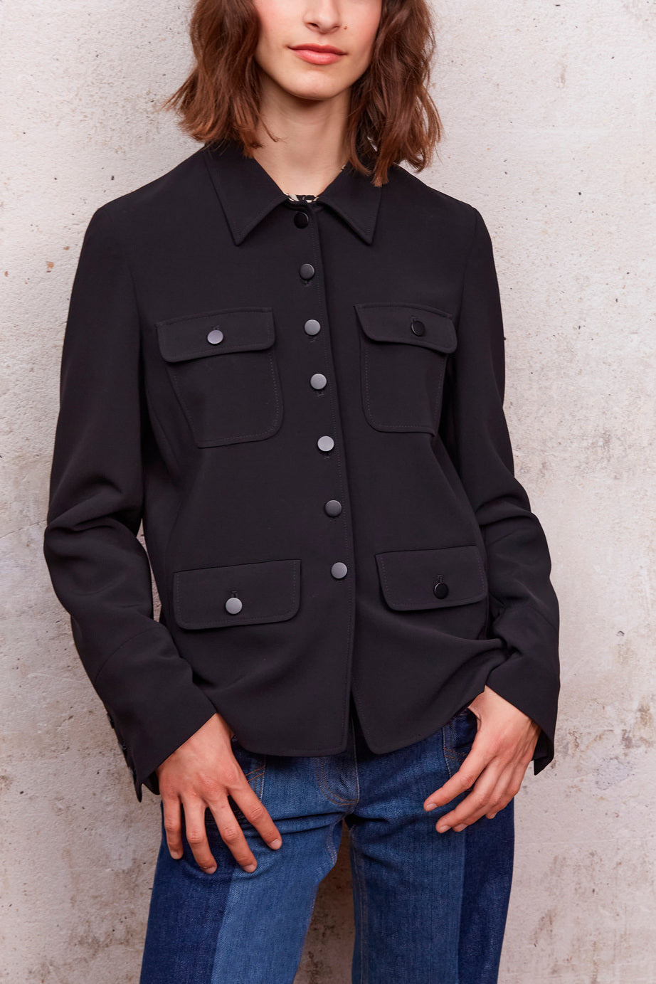 Veste courte en crêpe - BELLA Faume - seconde main