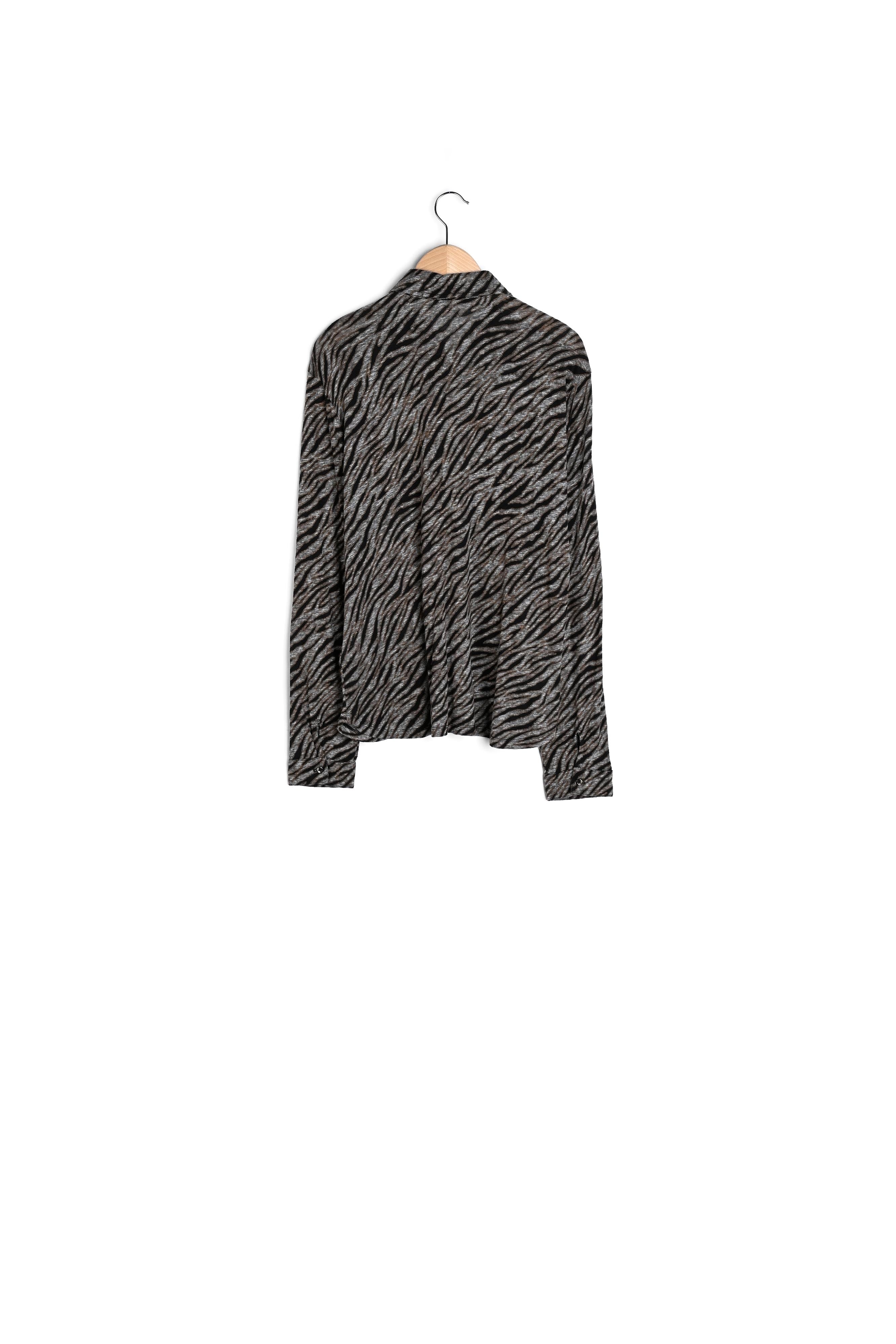 Chemise en jersey imprimé d'un motif zébré - ADELE Faume - seconde main