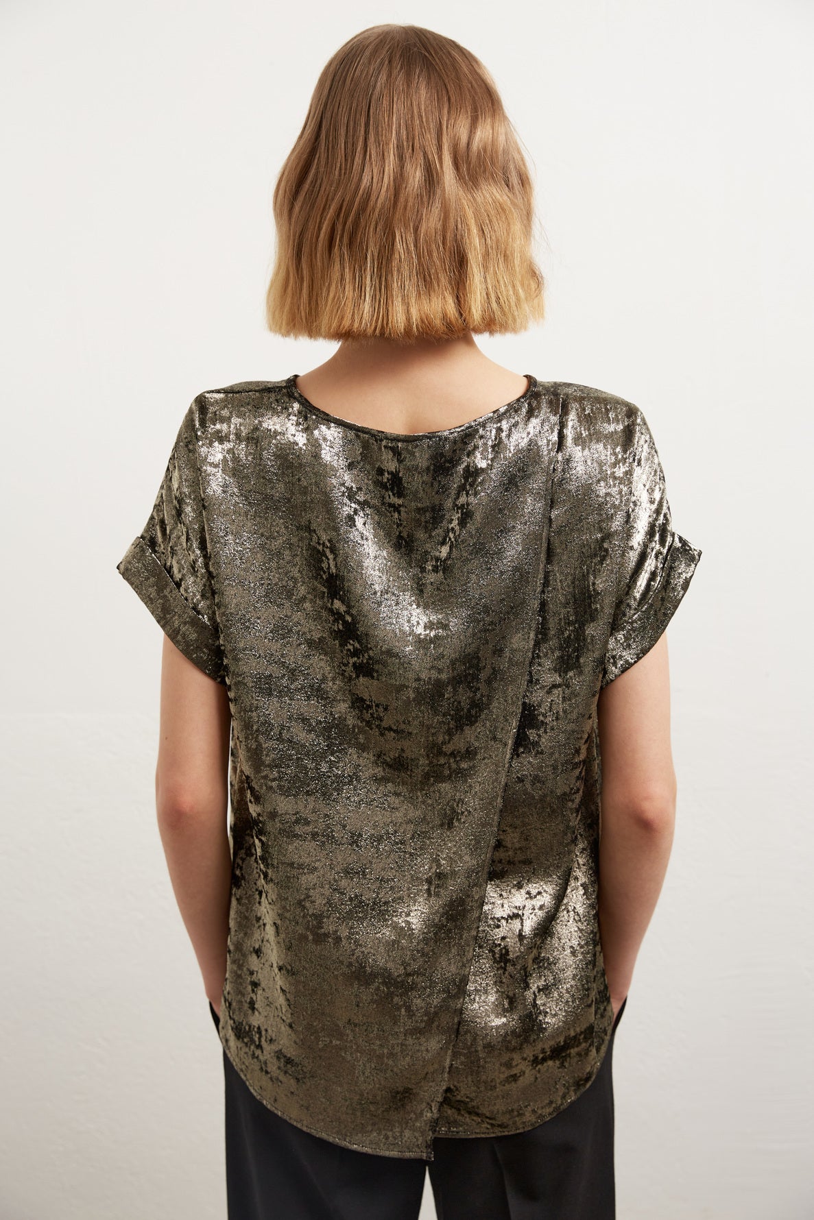 Alessia - Top façon Lurex avec découpe au dos Faume - seconde main