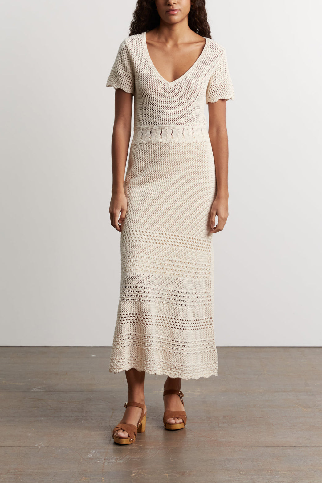 Robe longue en macramé - JOSH Faume - seconde main