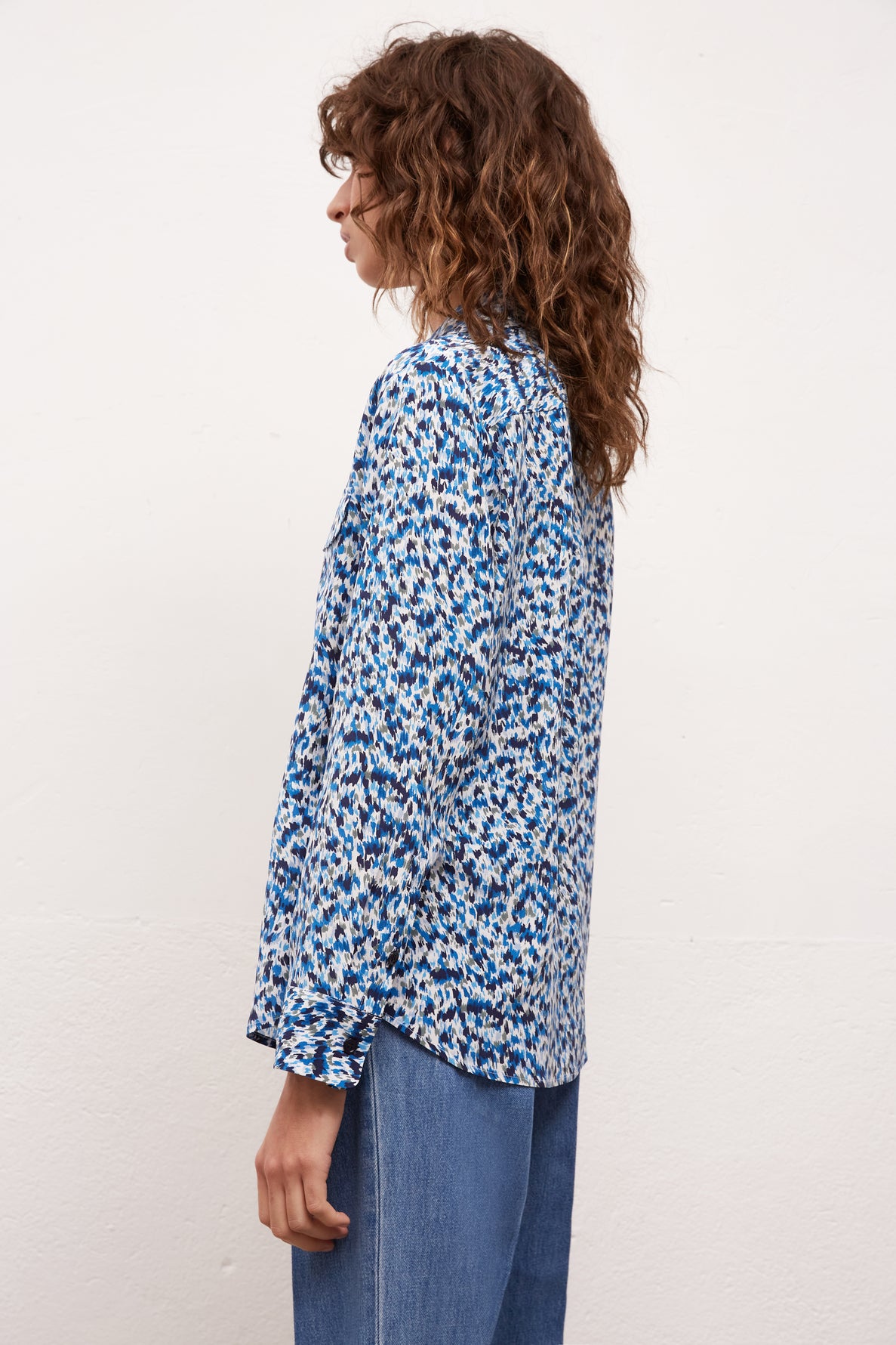 NOAM - Chemise en soie à imprimé fantaisie Faume - seconde main