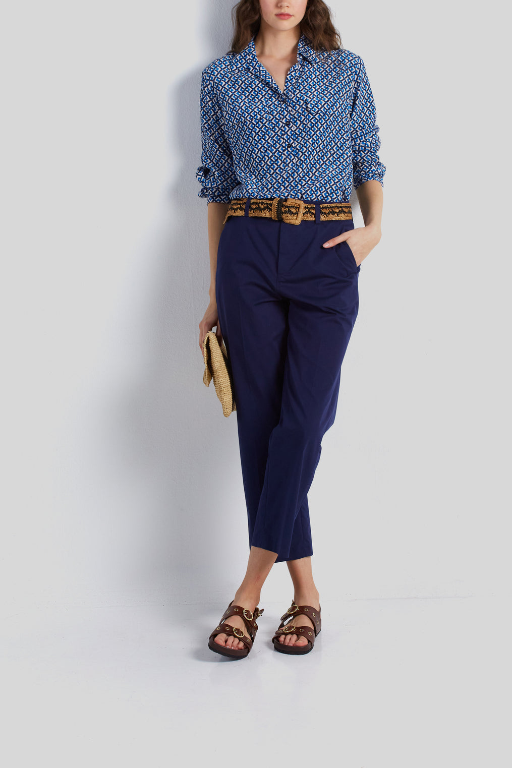 Pantalon avec ceinture fantaisie - EREN Faume - seconde main