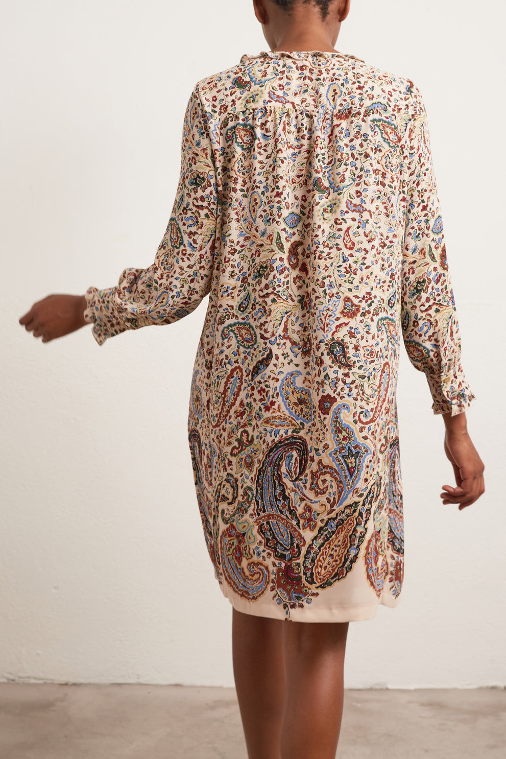 Thiane - Robe courte à imprimé cachemire Faume - seconde main