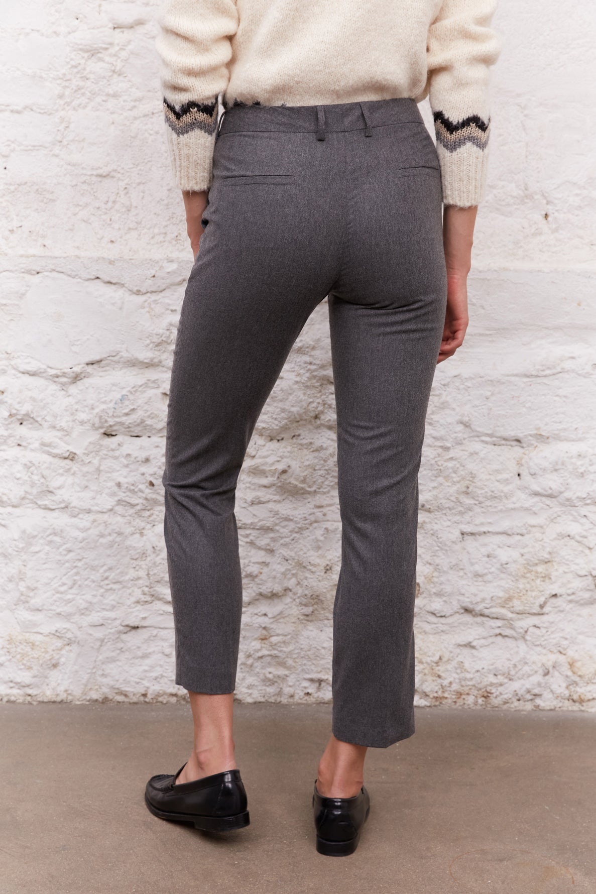 Pantalon droit en laine vierge mélangée - ERNEST Faume - seconde main