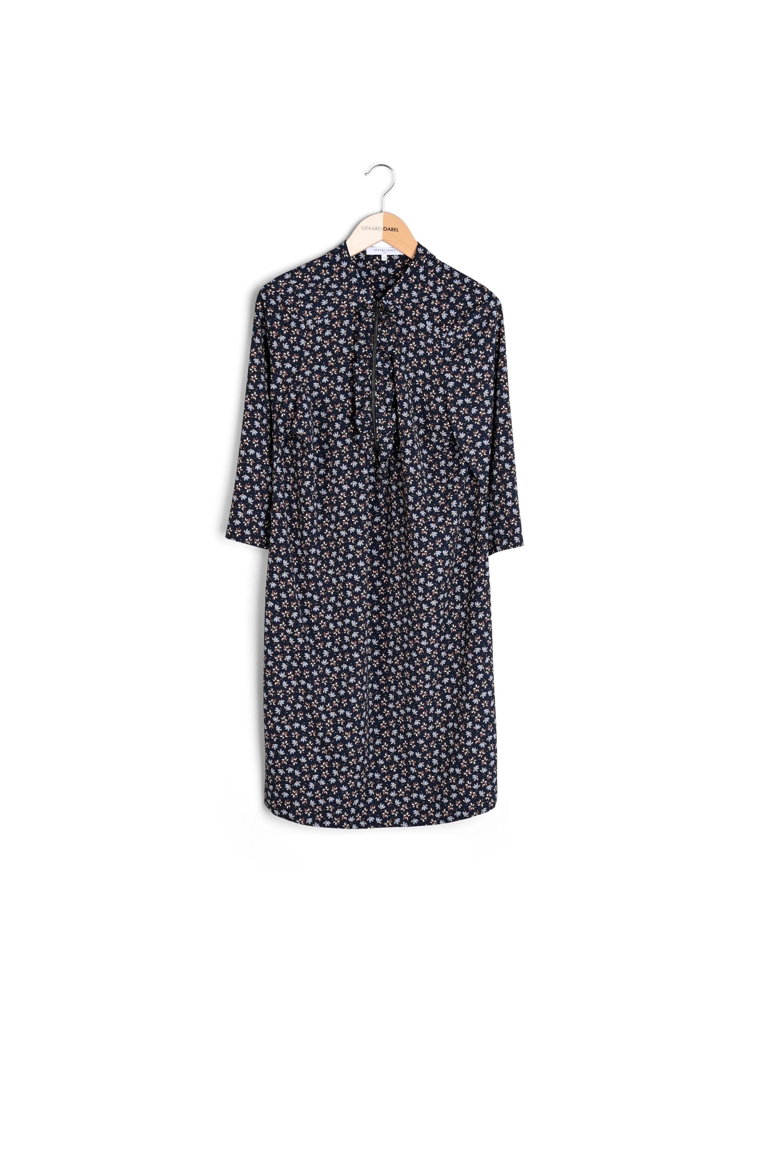 DARIA - Robe en crêpe imprimé Faume - seconde main