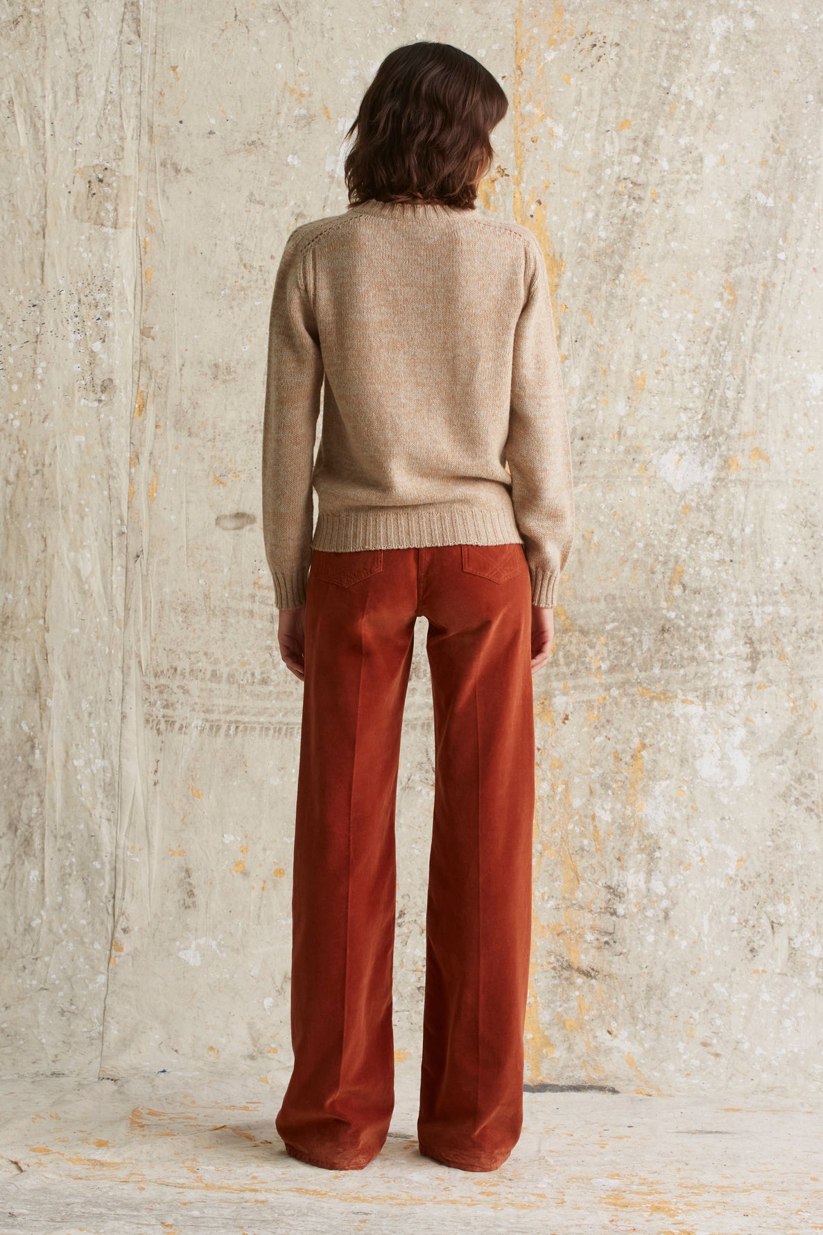 Pull shetland en laine moulinée - BOWI Faume - seconde main