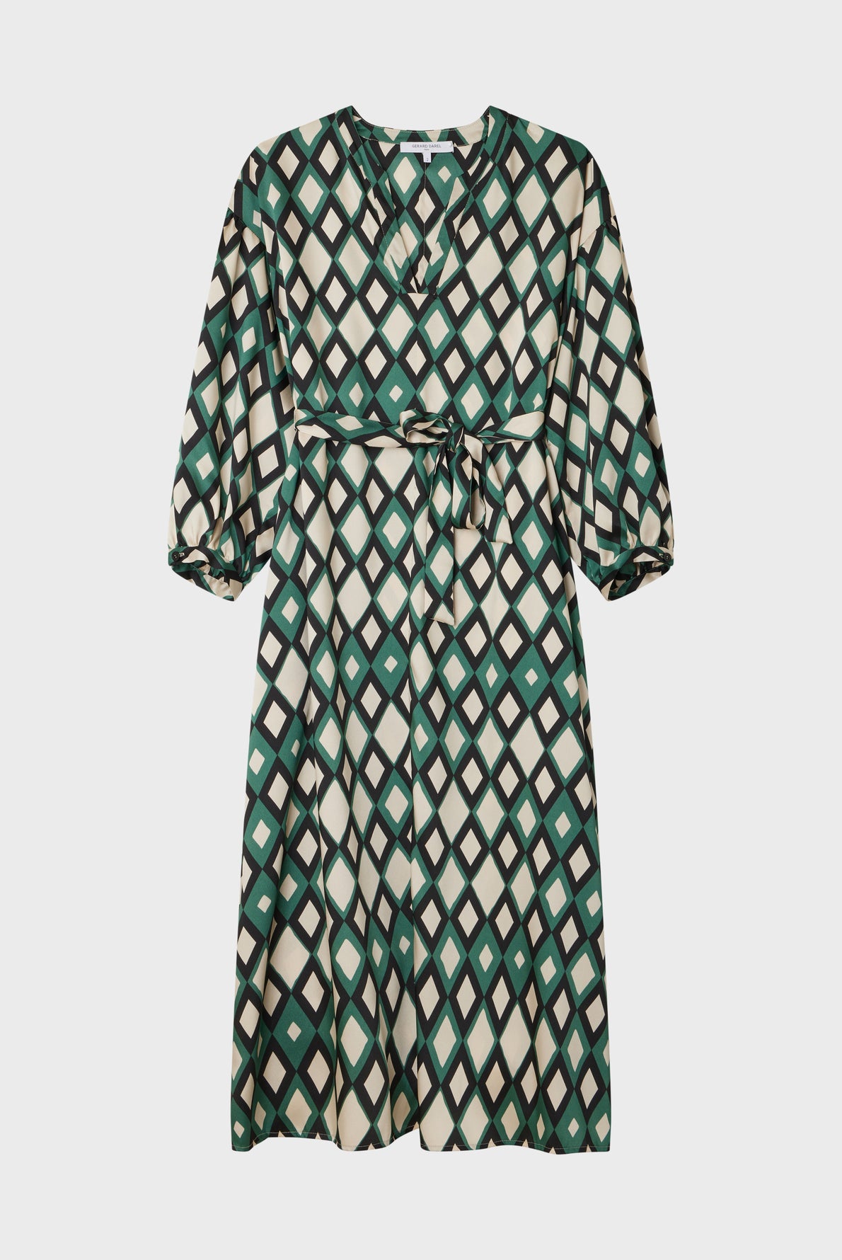 Robe longue à imprimé 1970s - JADE Faume - seconde main