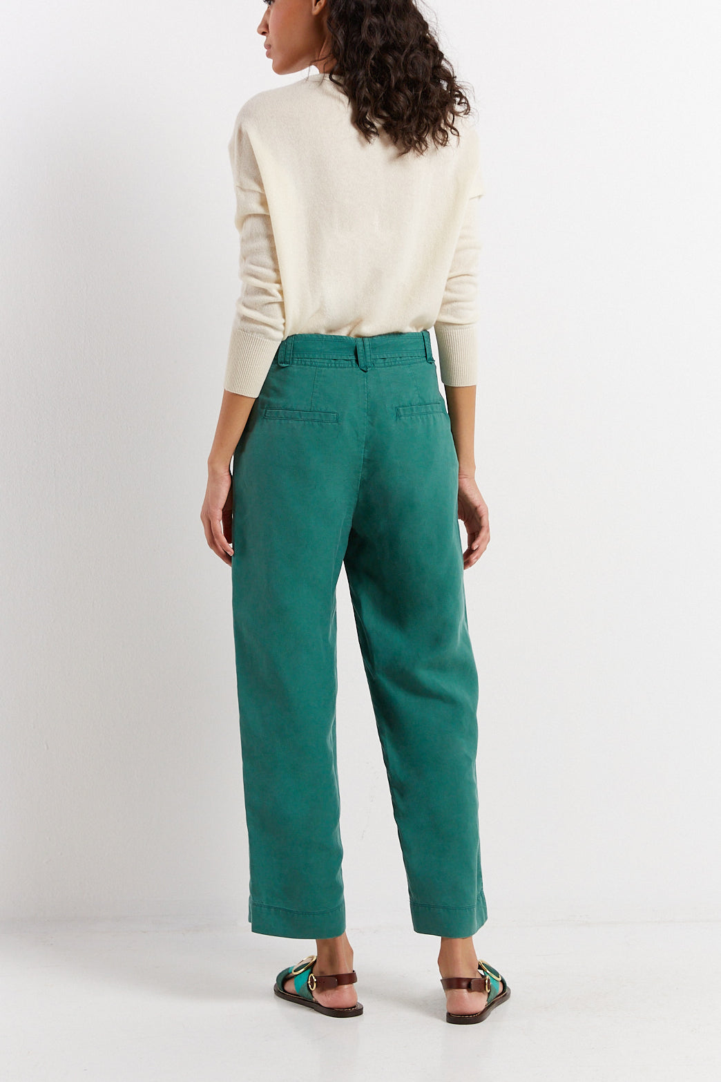 Pantalon casual en lin mélangé - ELLA Faume - seconde main