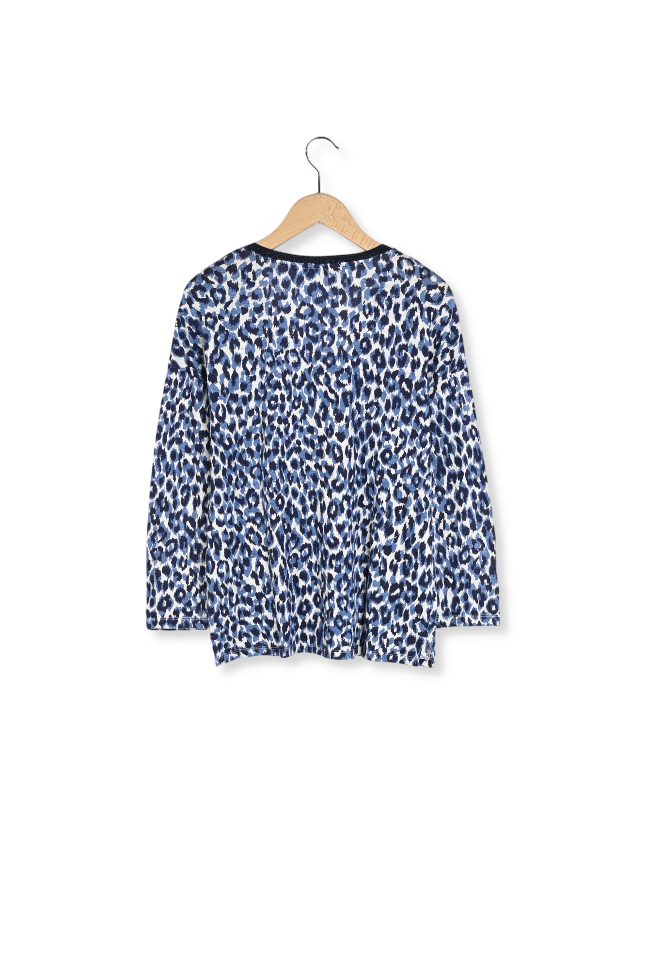 JANA - Tee-shirt manches longues à imprimé animalier en lin Faume - seconde main