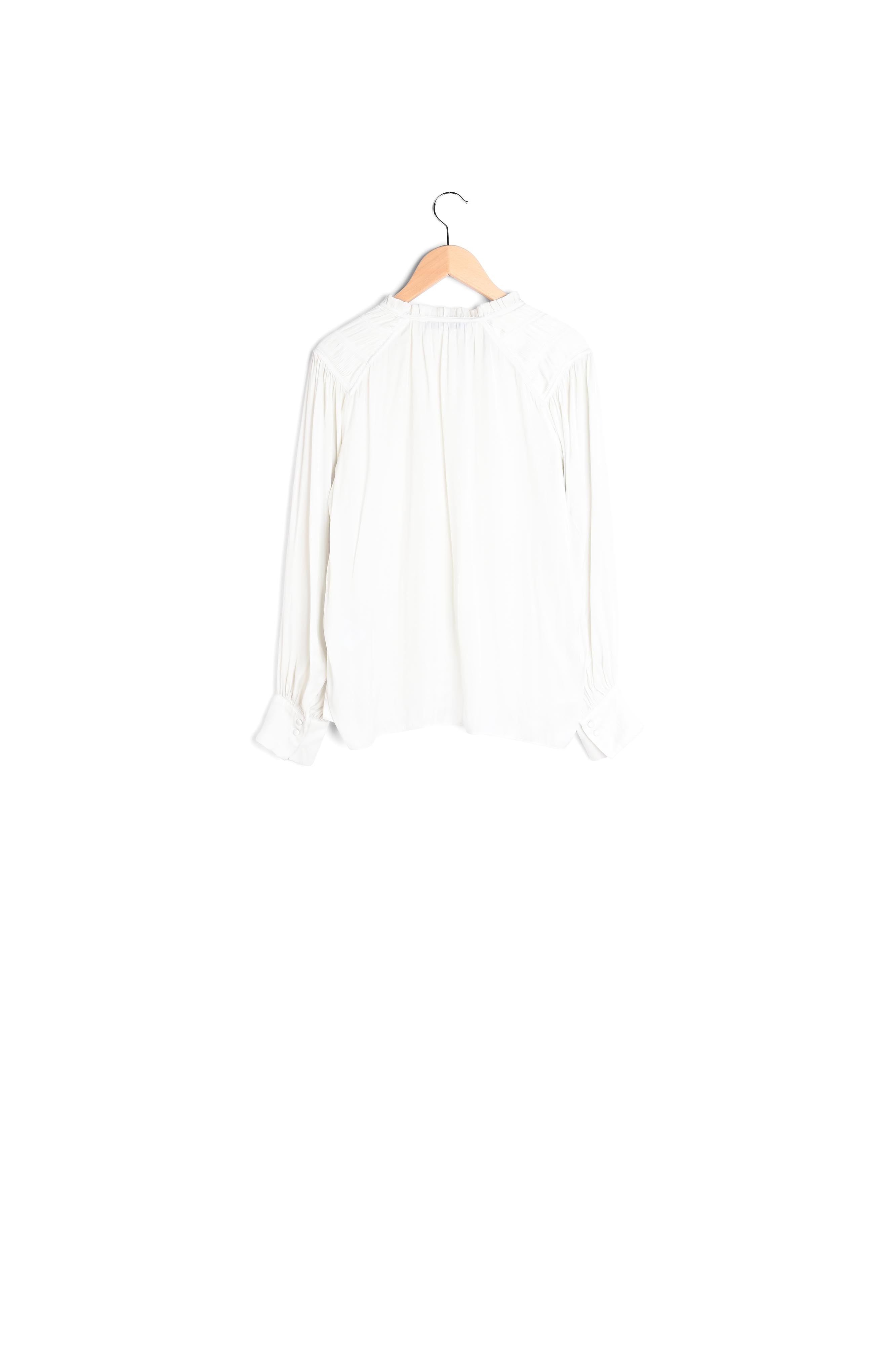 Blouse satinée avec détails plissés - CAROLINE Faume - seconde main